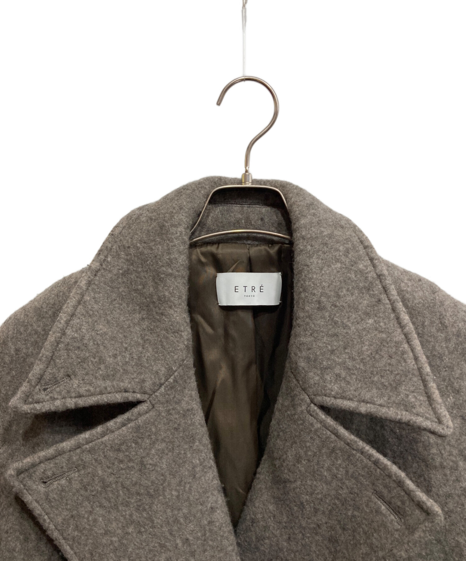 エトレトウキョウ　ダブルブレストウールコート【美品】＊即購入ok ETRE TOKYO - ダブルブレストウールコート - GREY | ADDICT WEB SHOP