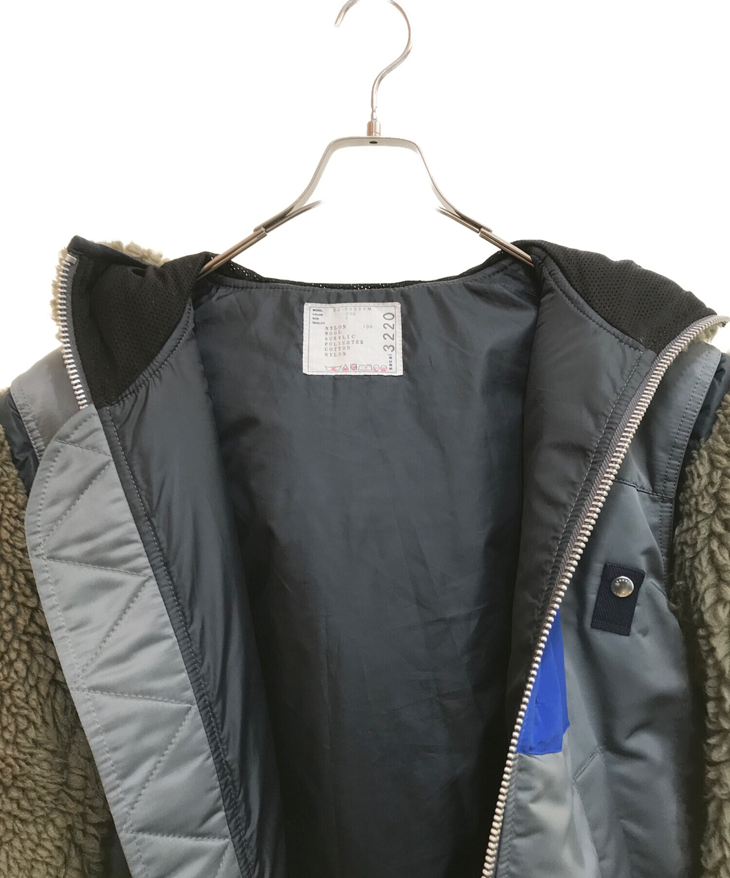 中古・古着通販】sacai (サカイ) カラーブロック フーデッドジャケット