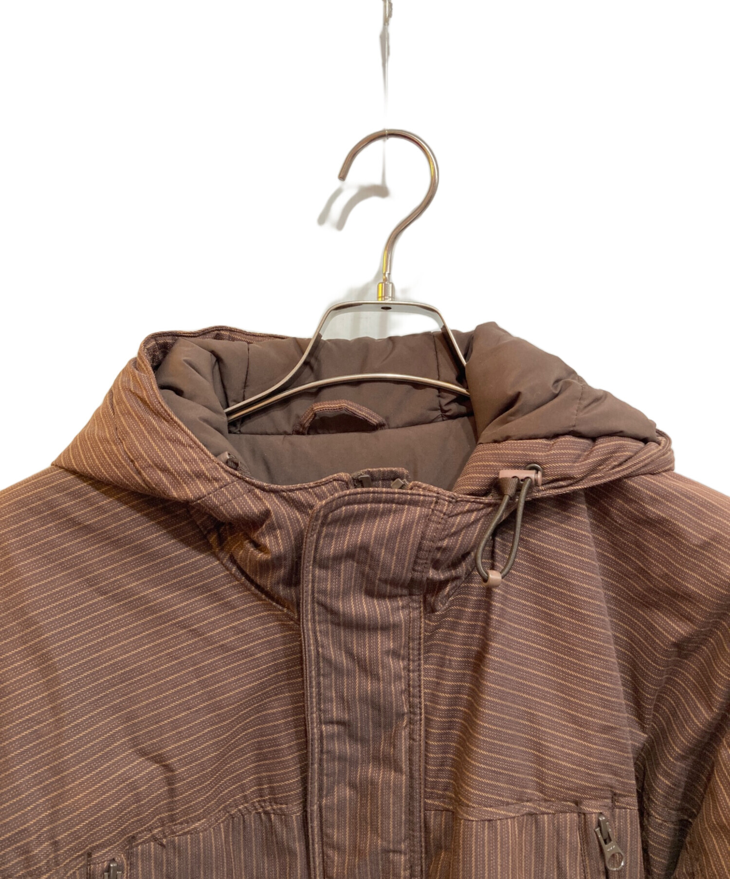 old stussy サーモライト フーデッドジャケット XL 中古・古着通販】stussy (ステューシー) サーモライトストライプ中綿