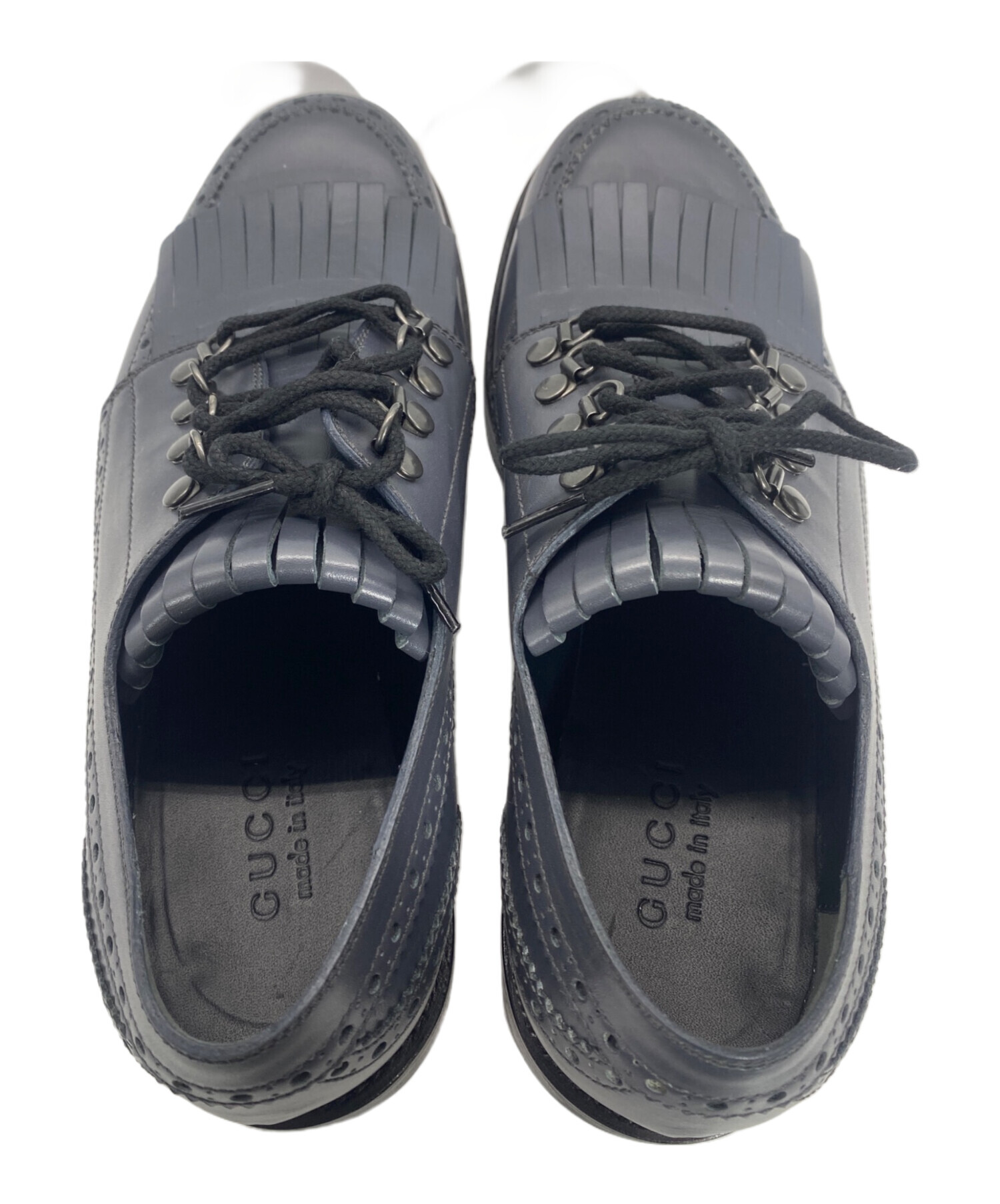 中古・古着通販】GUCCI (グッチ) フリンジレザーシューズ/358271 