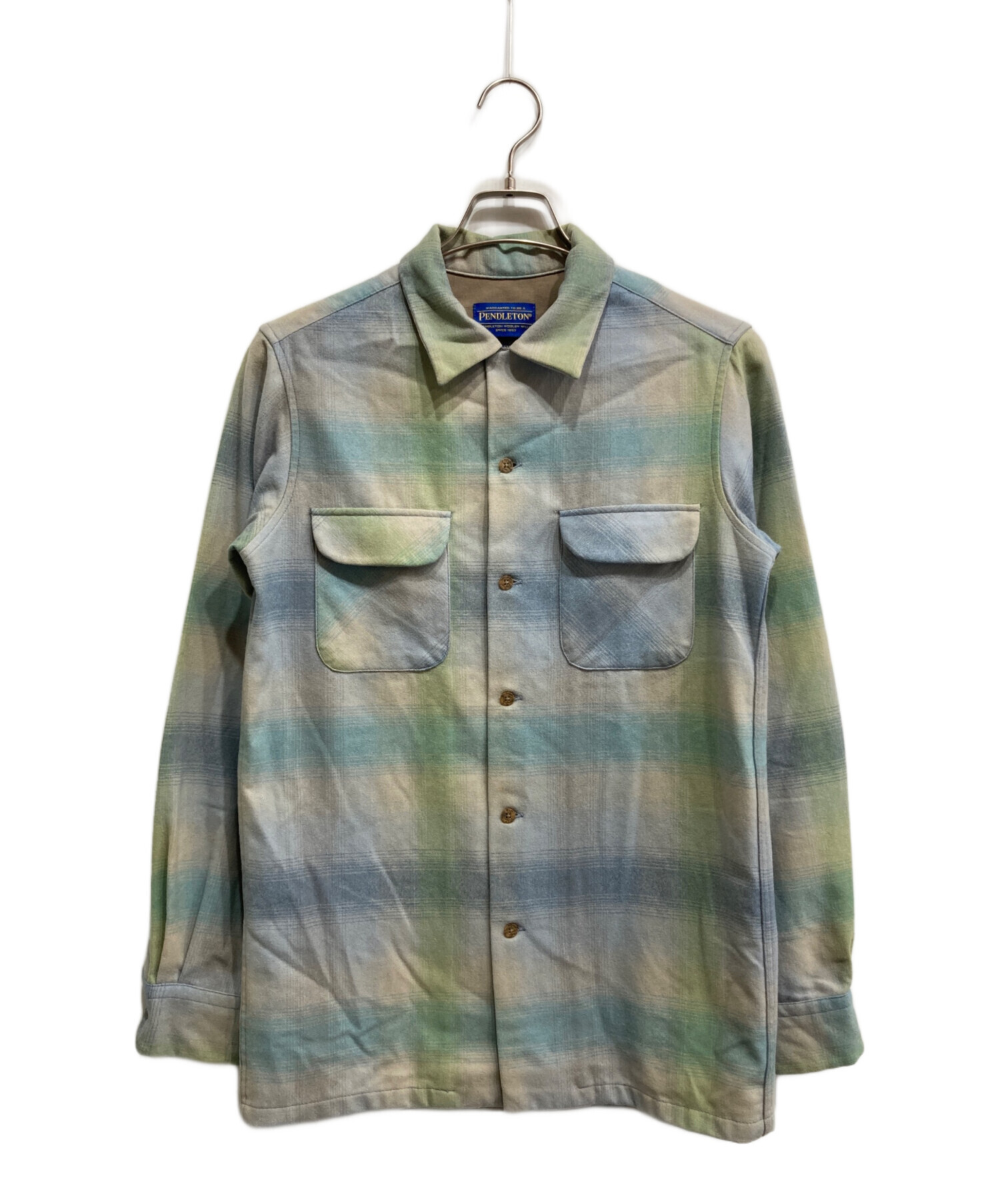 超スペシャル 90s ペンドルトン オンブレ チェック シャツ XL グリーン 中古・古着通販】PENDLETON (ペンドルトン) オンブレチェックオープン