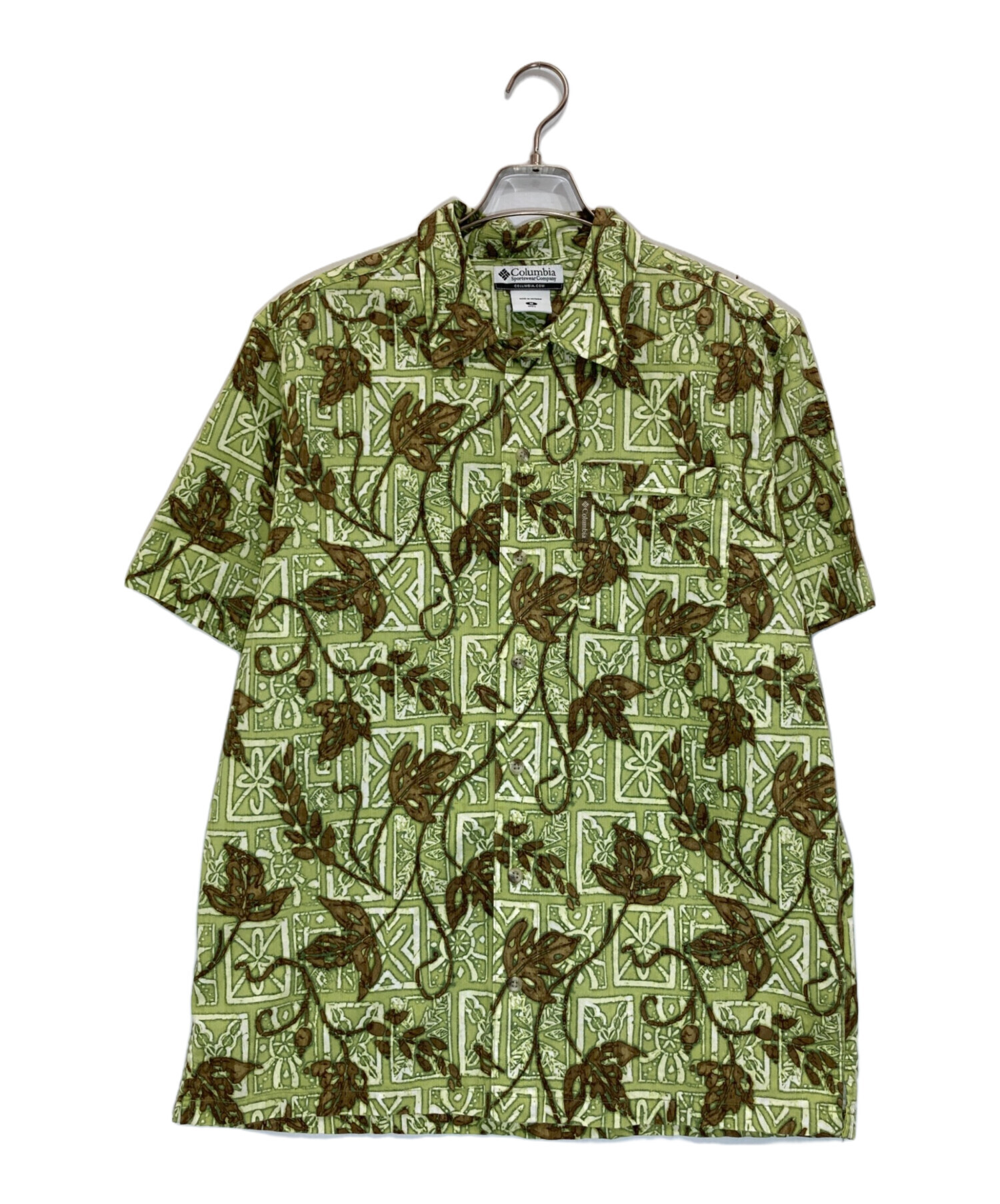 中古・古着通販】Columbia (コロンビア) 総柄シャツ グリーン サイズ