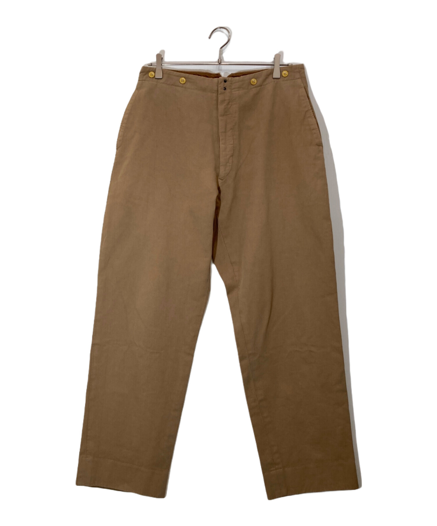 中古・古着通販】COMOLI (コモリ) 製品染 バックストラップパンツ/S03