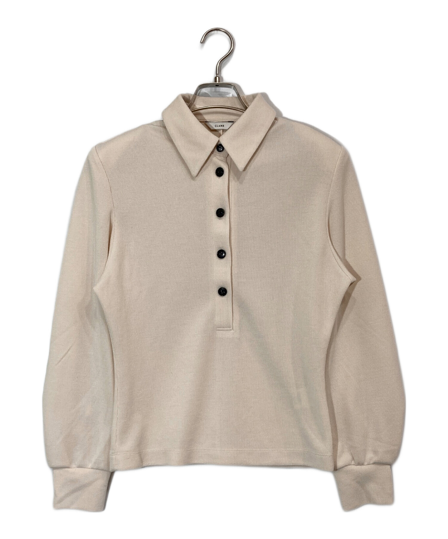 CLANE クラネ POWER SHOULDER POLO TOPS CLANE（クラネ）の「POWER SHOULDER POLO TOPS（Tシャツ/カットソー