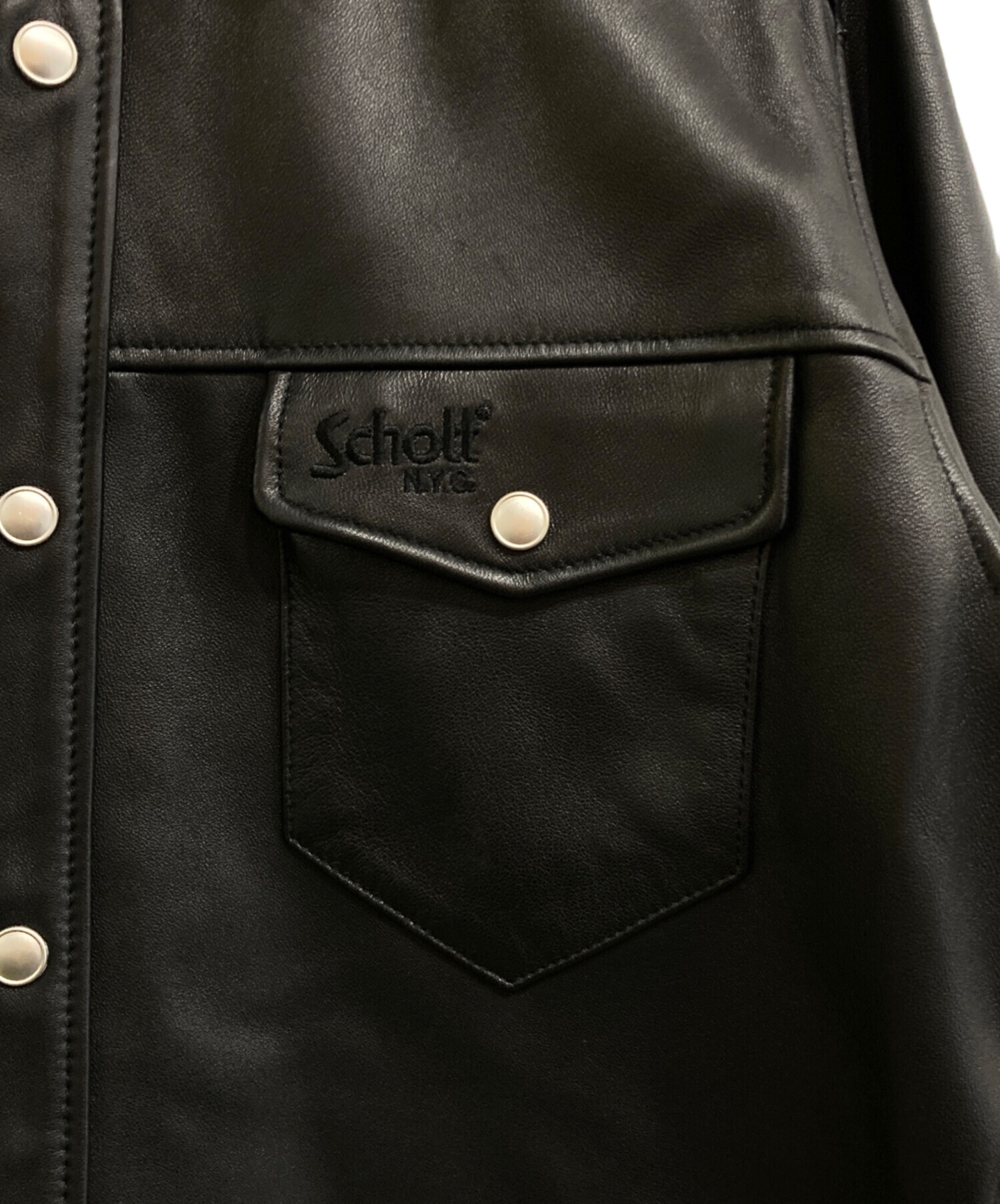 中古・古着通販】Schott (ショット) LAMB LEATHER SHIRT/3111029