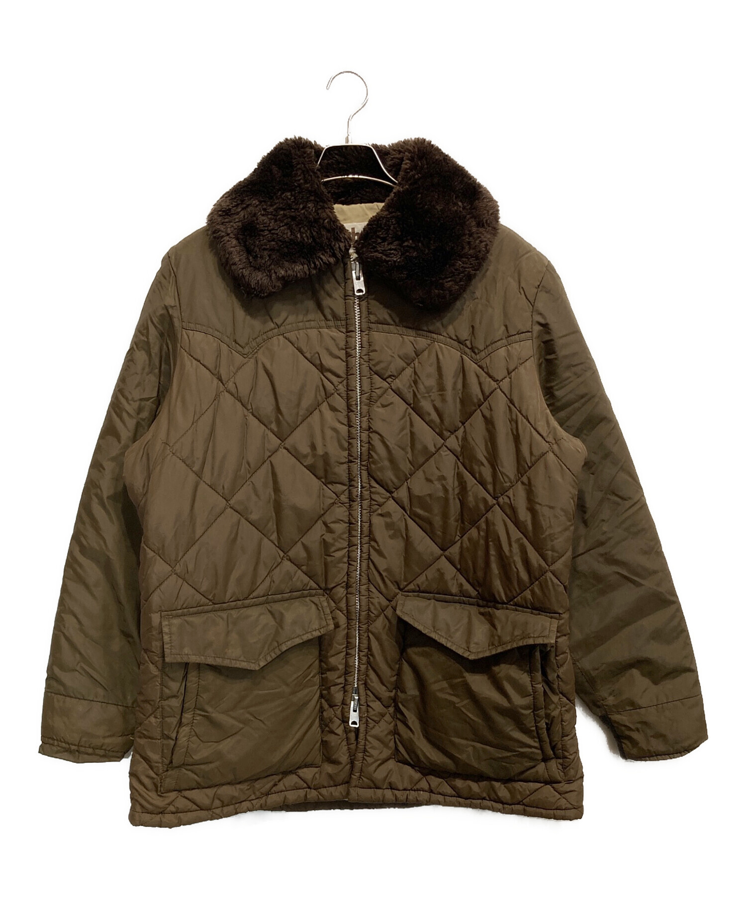 中古・古着通販】Schott (ショット) キルティングジャケット ブラウン 