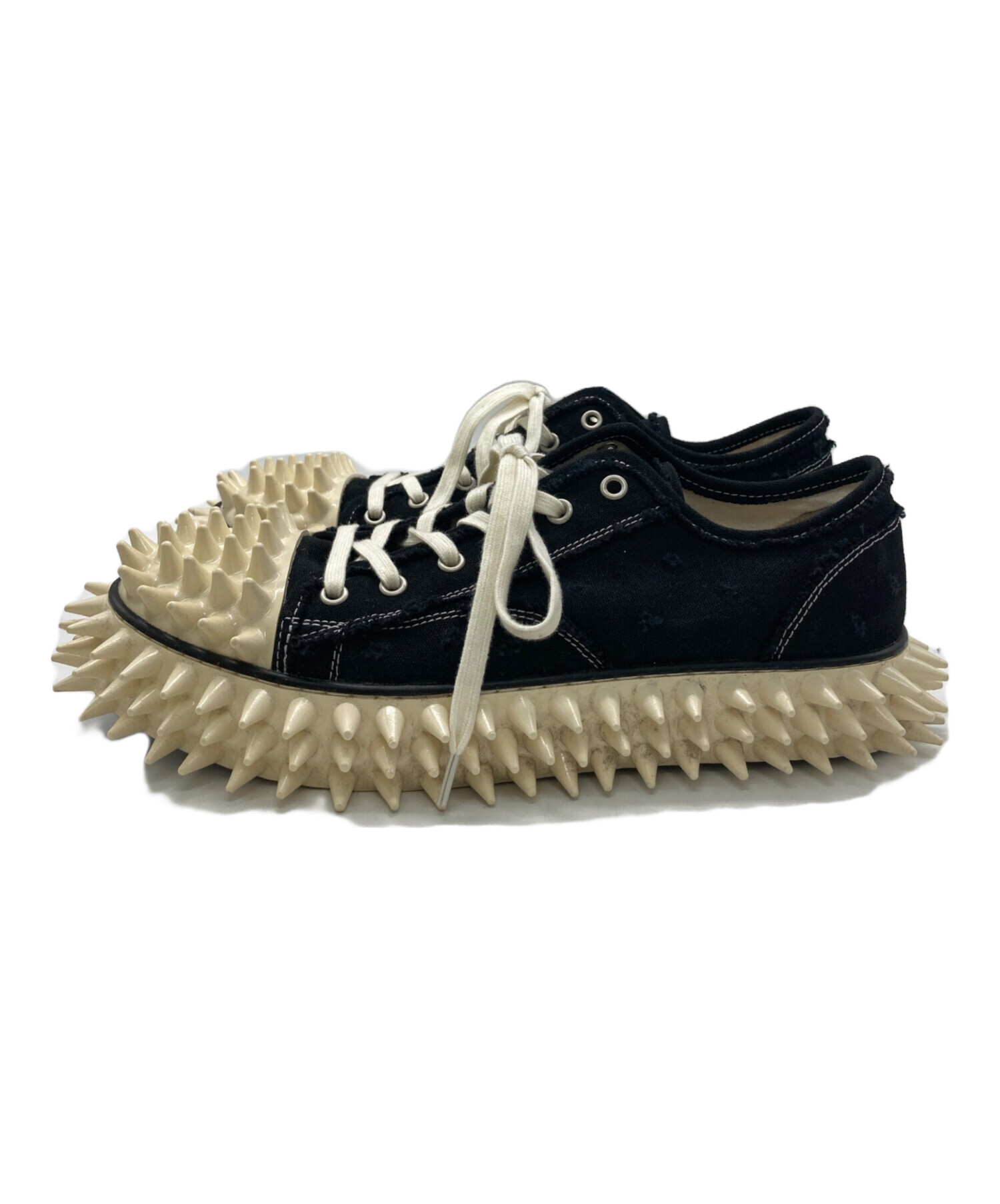 中古・古着通販】doublet (ダブレット) SPIKY CANVAS SNEAKER ブラック