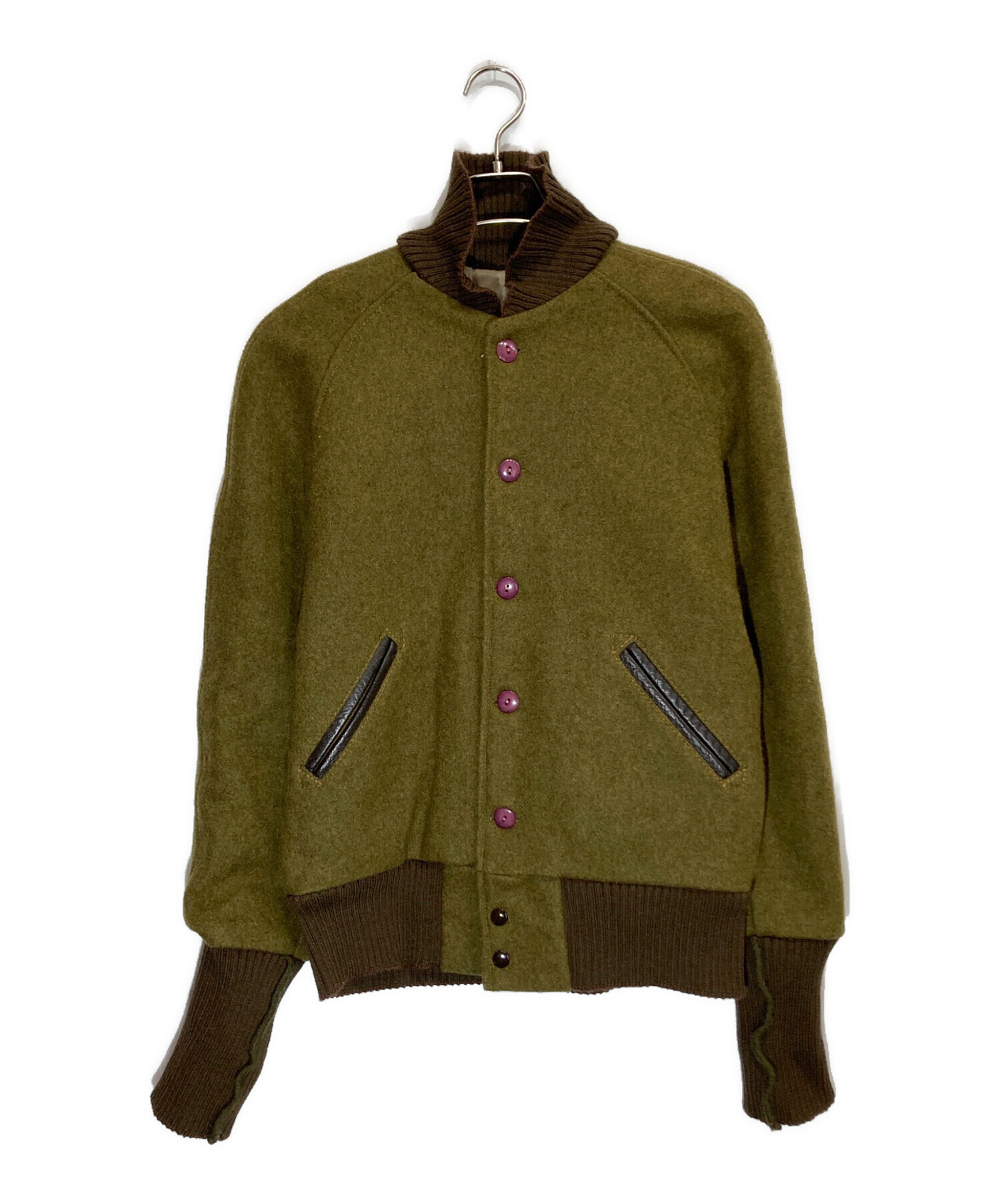 中古・古着通販】SKOOKUM (スクーカム) ウールスタジャン オリーブ