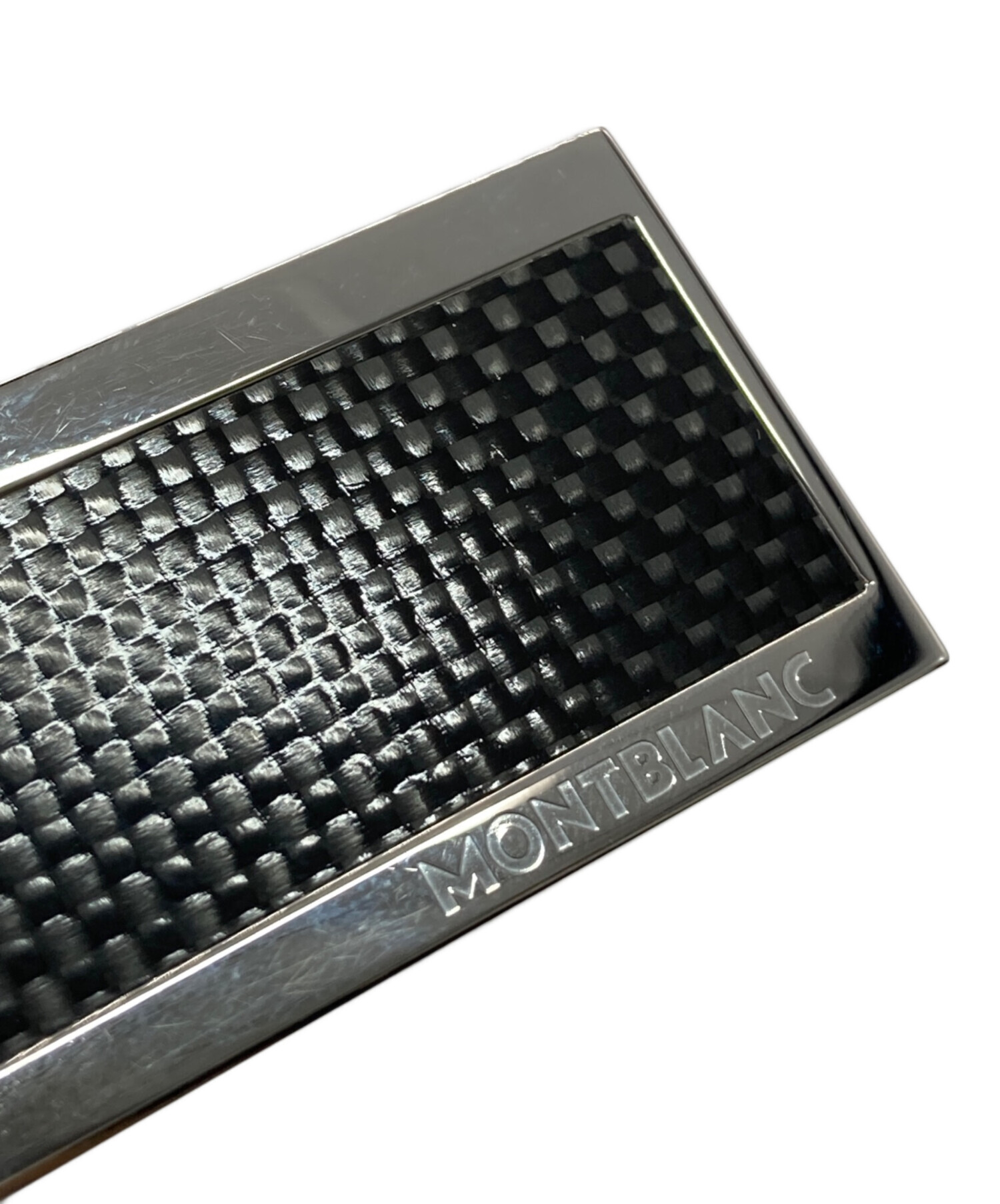 【未使用 】MONT BLANC モンブラン マネークリップ シルバー カーボン 中古・古着通販】MONTBLANC (モンブラン) メタルカーボンデザイン
