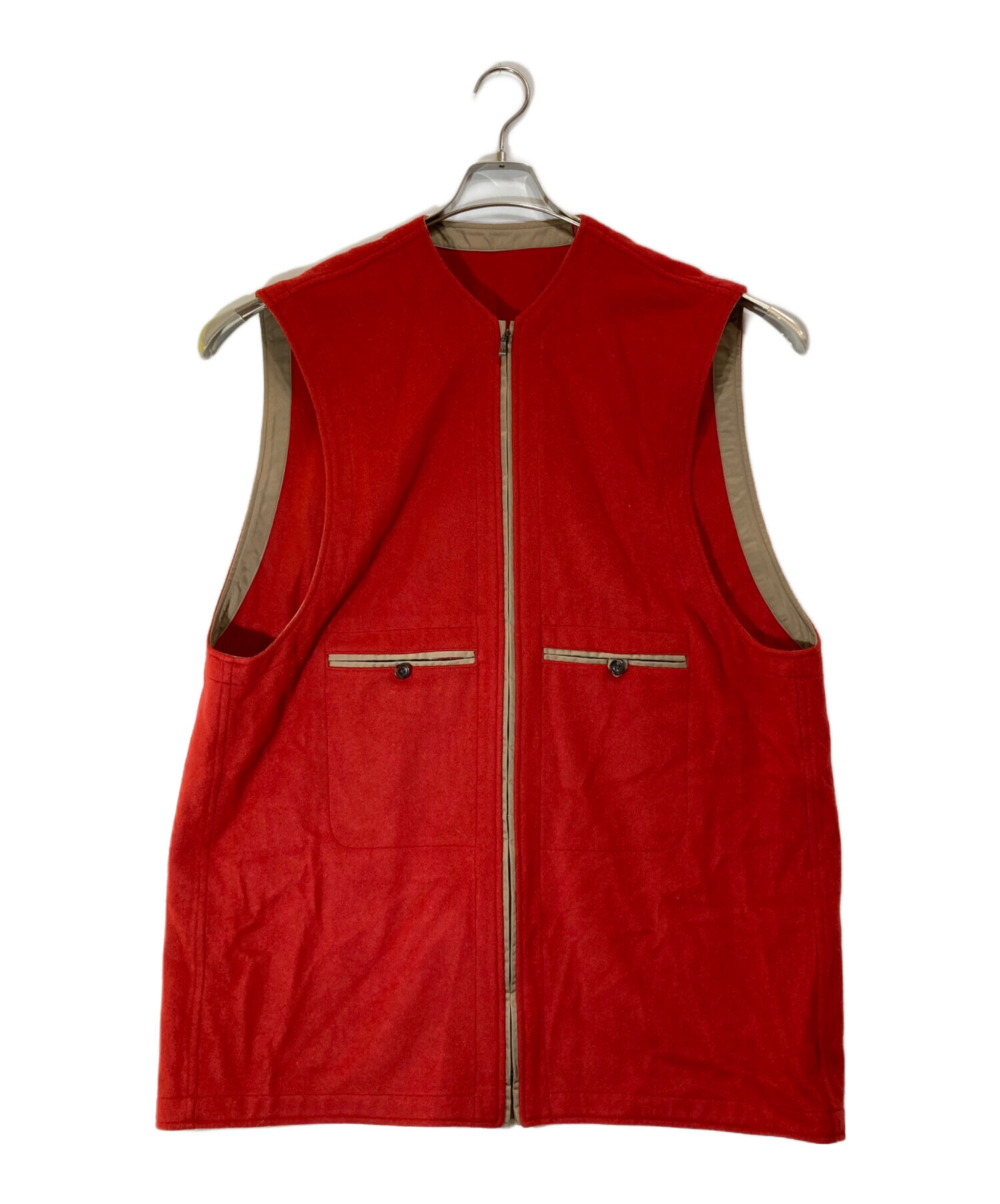 中古・古着通販】NICENESS (ナイスネス) ウールライナーベスト レッド