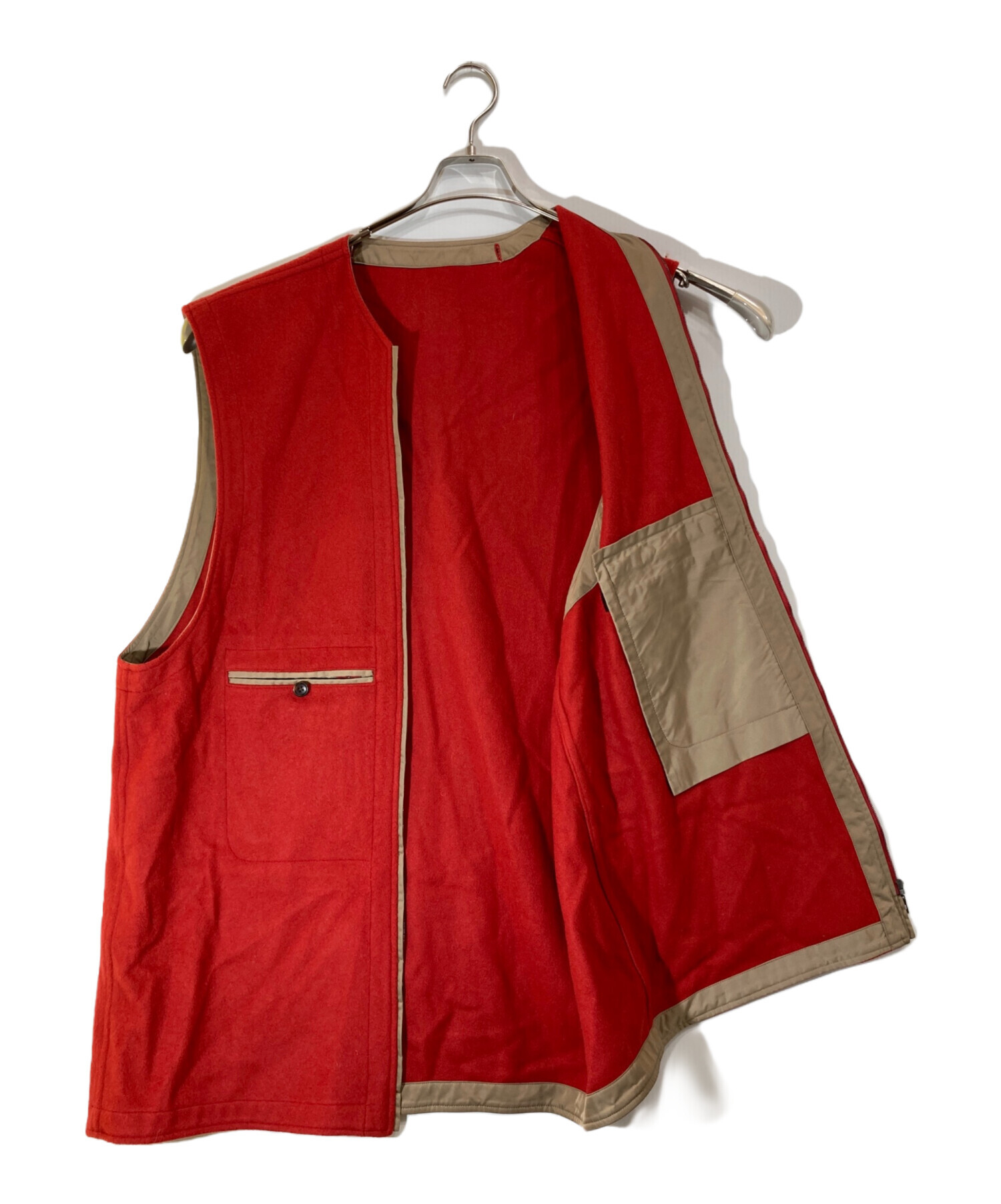 中古・古着通販】NICENESS (ナイスネス) ウールライナーベスト レッド