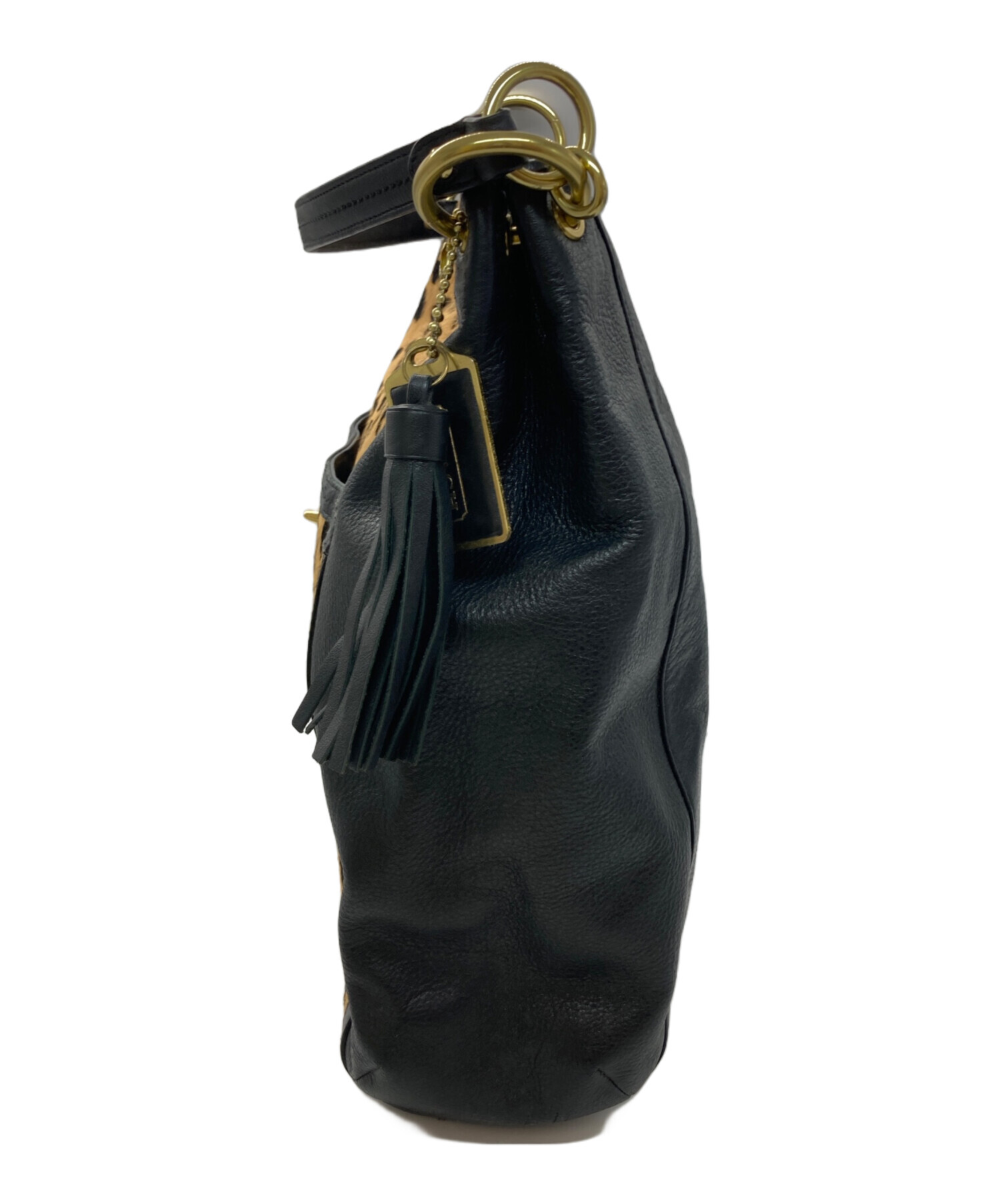 中古・古着通販】COACH (コーチ) レオパードハラコワンショルダー