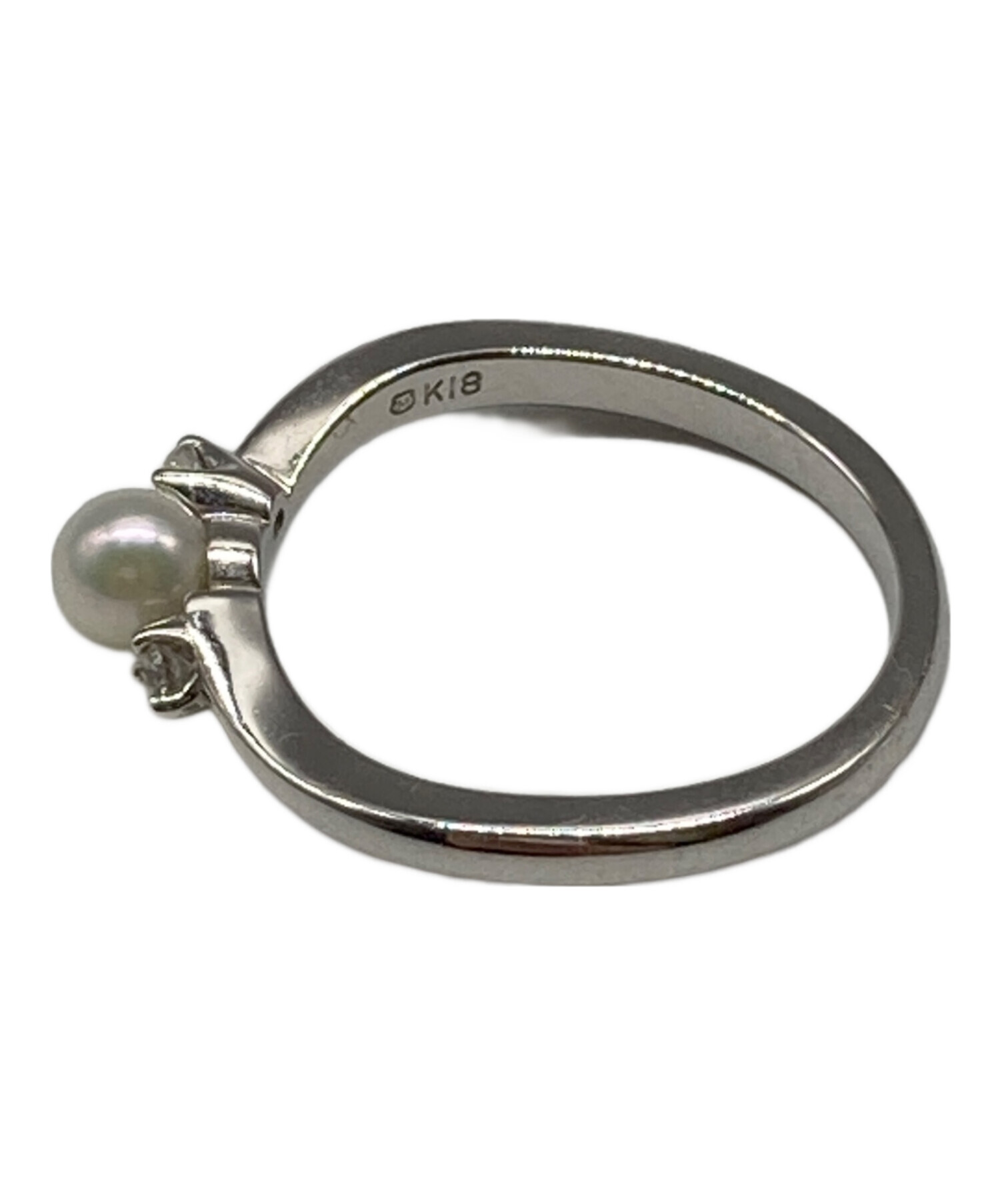 中古・古着通販】MIKIMOTO (ミキモト) パールリング サイズ:9号 中古・古着通販】MIKIMOTO (ミキモト) パールリング サイズ:9号