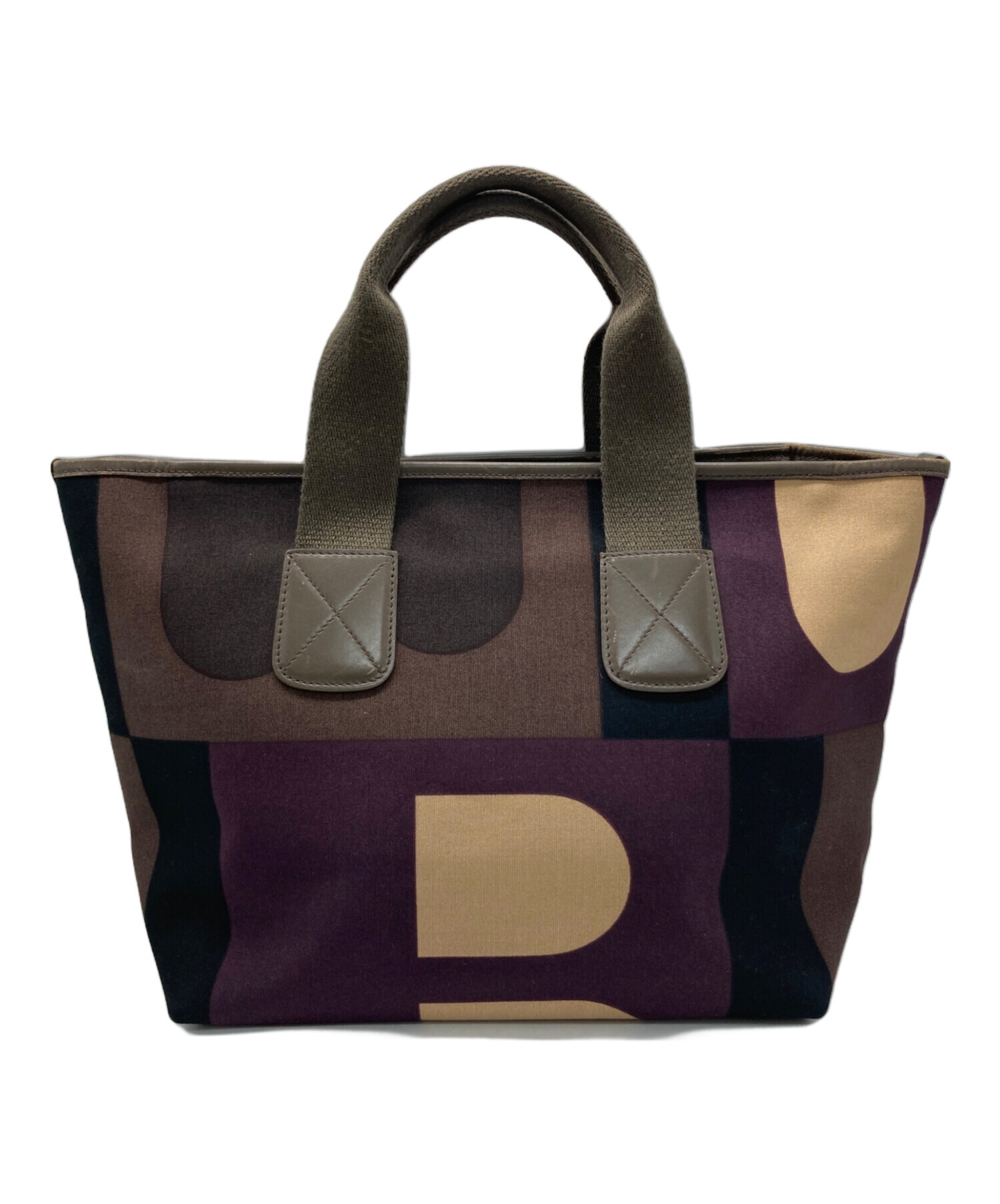 中古・古着通販】BALLY (バリー) ハンドバッグ パープル×ブラウン 