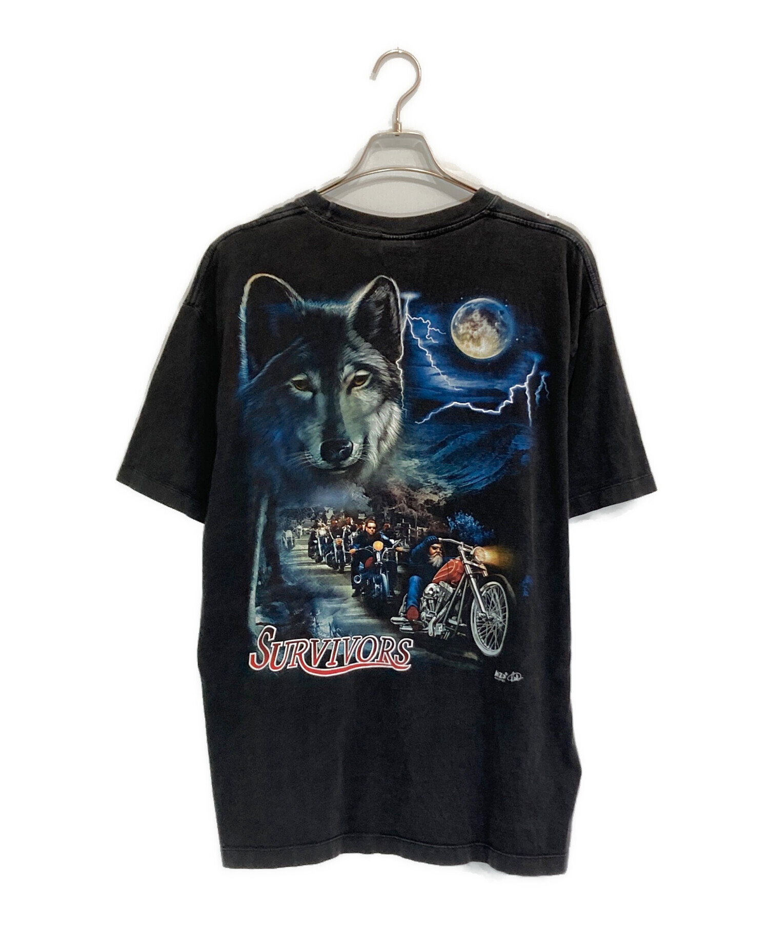 中古・古着通販】WILD (ワイルド) 両面プリントTシャツ ブラック