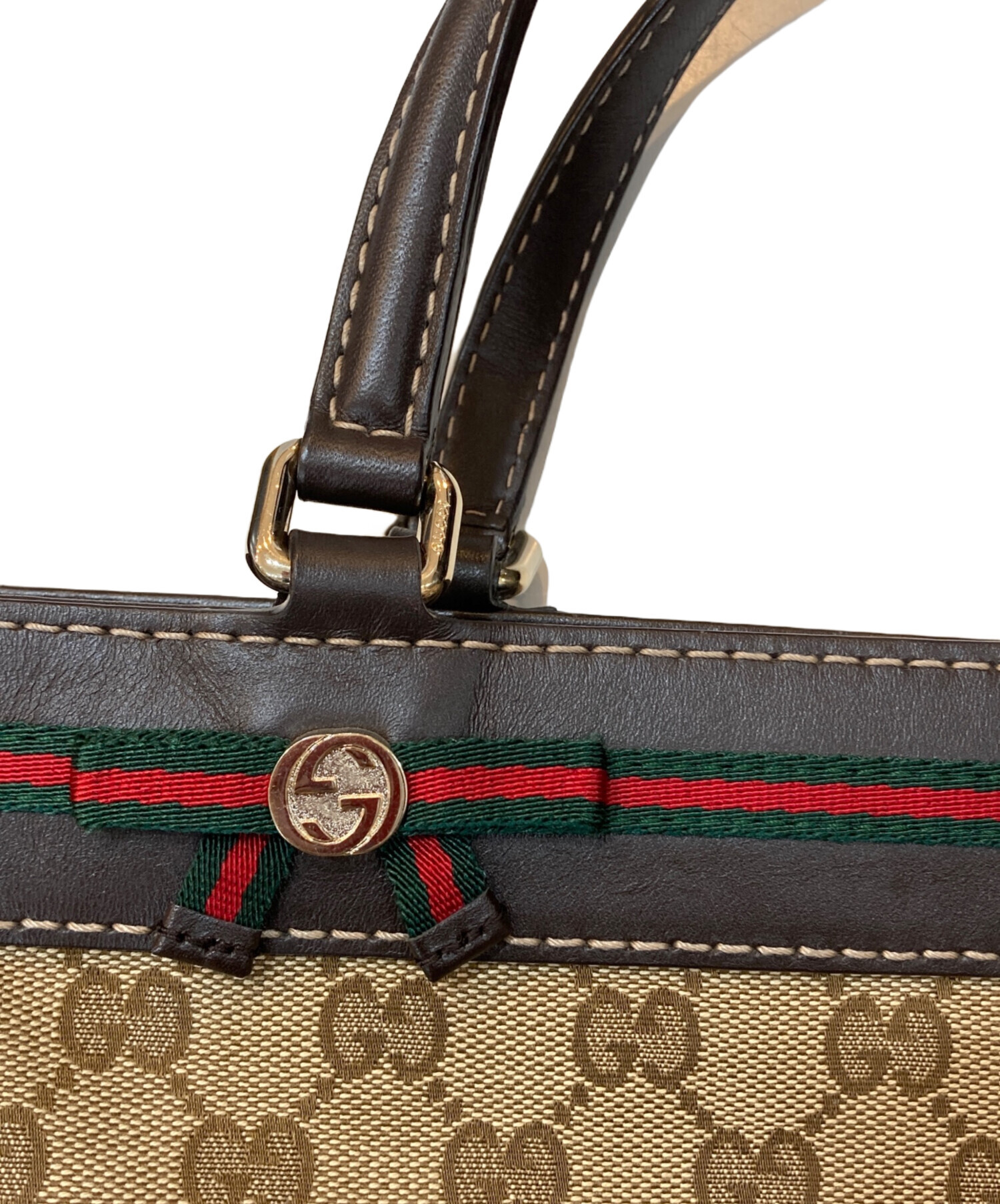 中古・古着通販】GUCCI (グッチ) GGキャンバスメイフェアトートバッグ 
