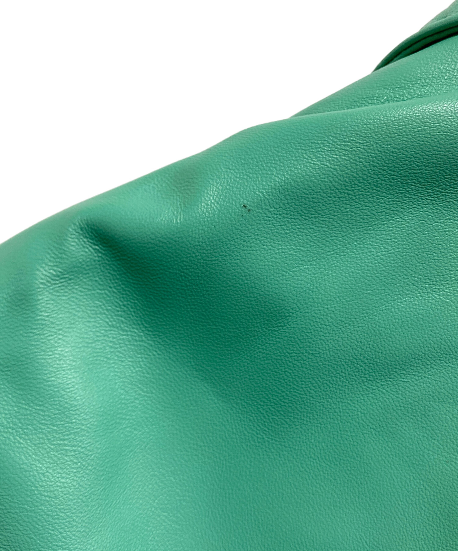 中古・古着通販】BALMAIN (バルマン) ラムレザージャケット グリーン