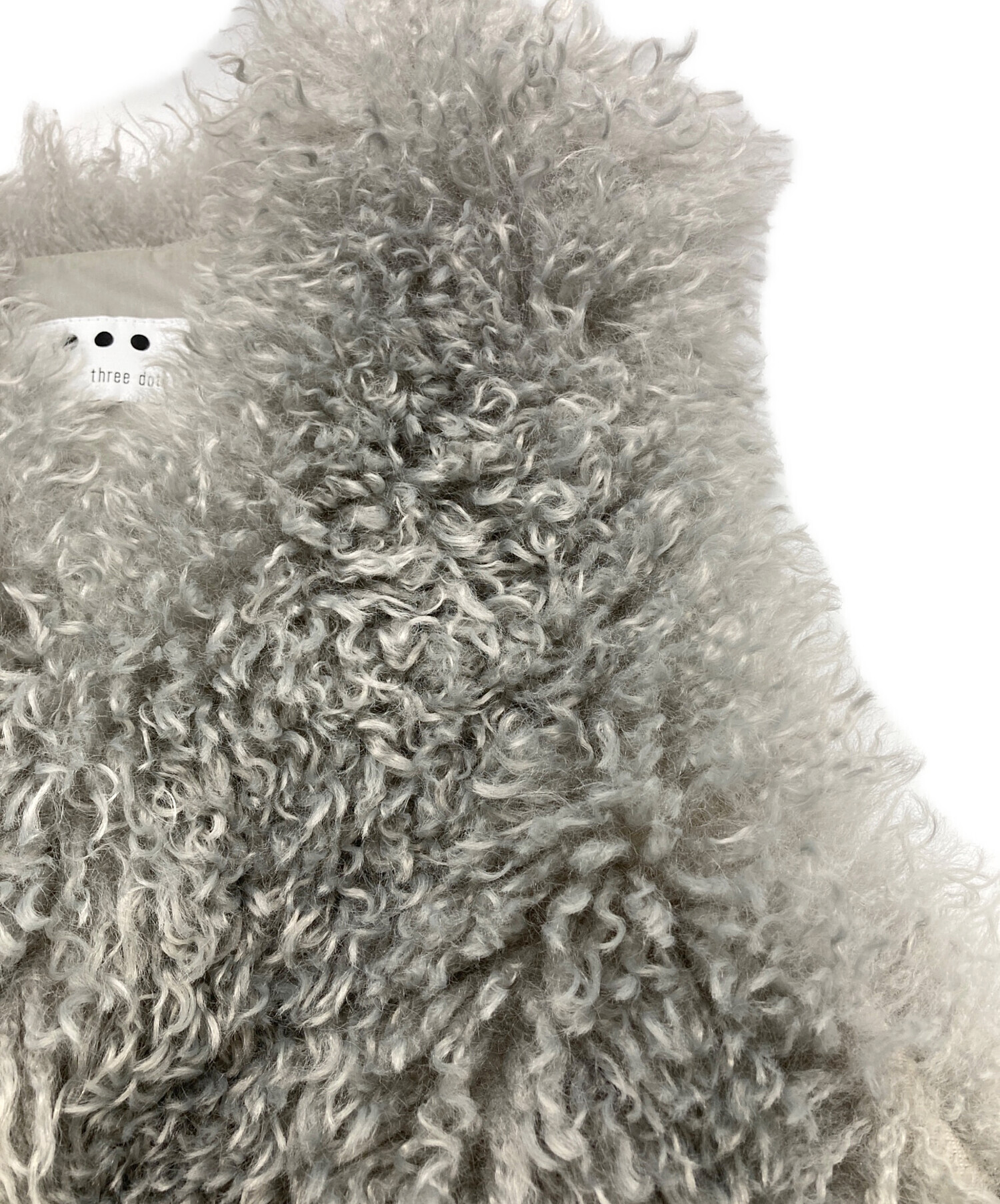 中古・古着通販】THREE DOTS (スリードッツ) Wavy fur short gilet 