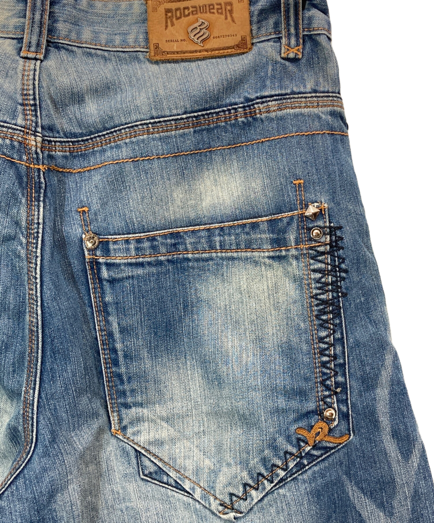 中古・古着通販】ROCA WEAR (ロカウェア) バギーデニムパンツ ブルー 