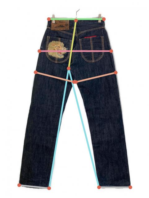 中古・古着通販】YAMANE (ヤマネ) 1926刺繍デニムパンツ インディゴ