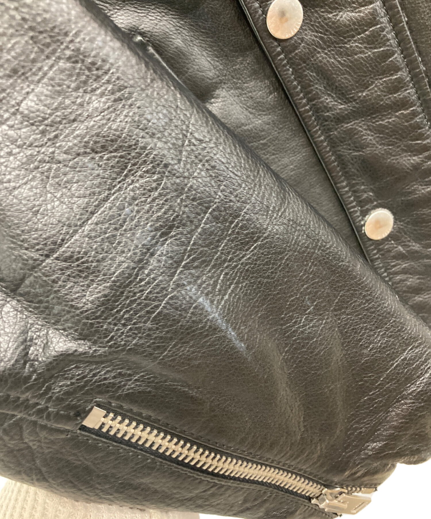 中古・古着通販】DIESEL (ディーゼル) M-65バッファローレザーレザー