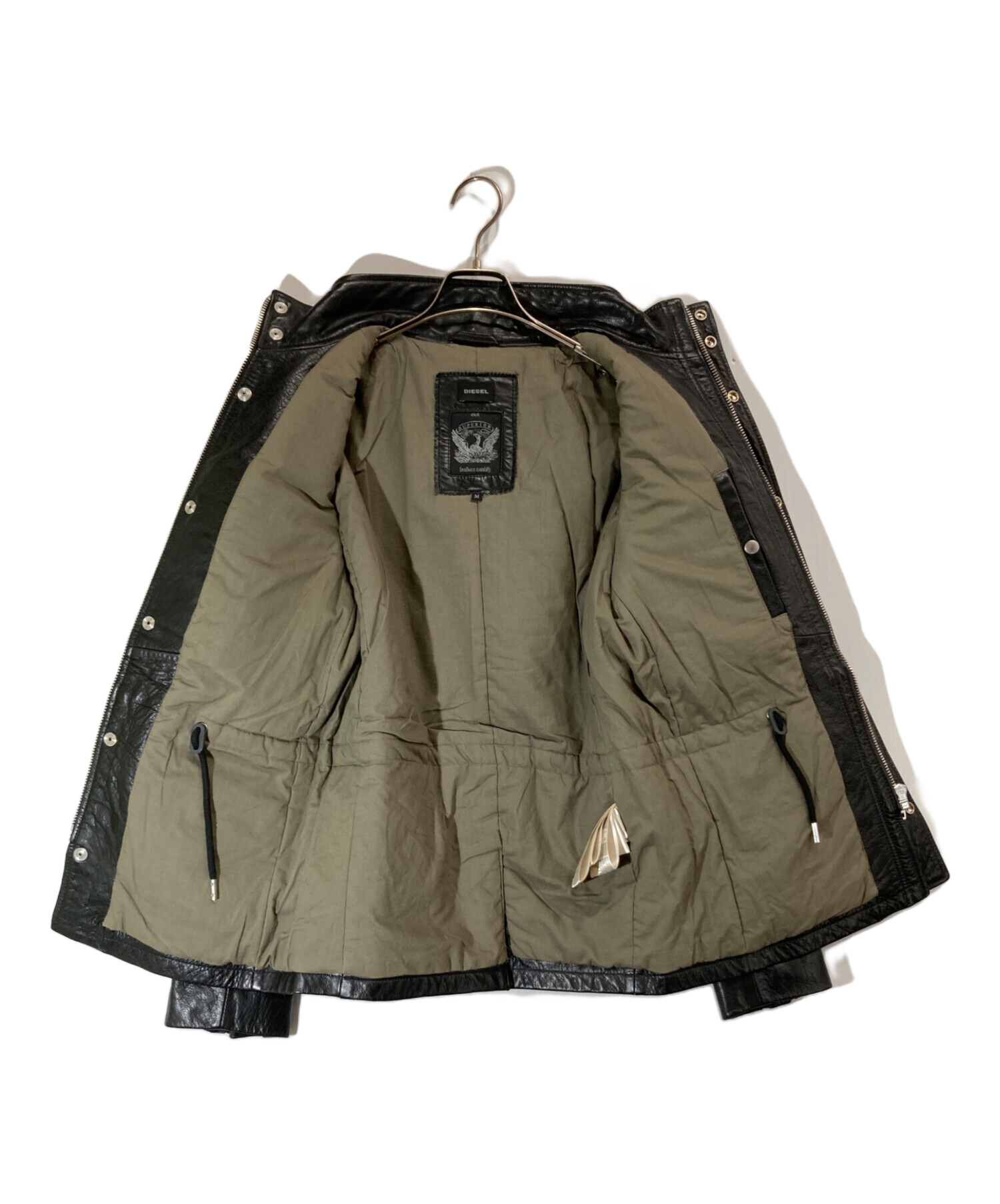 中古・古着通販】DIESEL (ディーゼル) M-65バッファローレザーレザー