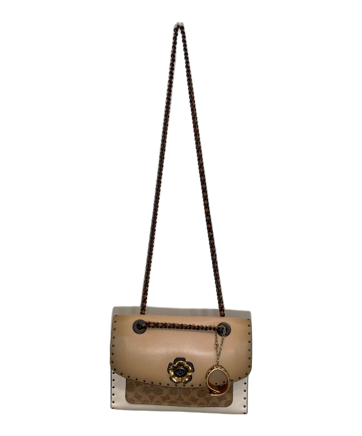 中古・古着通販】COACH (コーチ) フラワーモチーフ チェーンショルダー