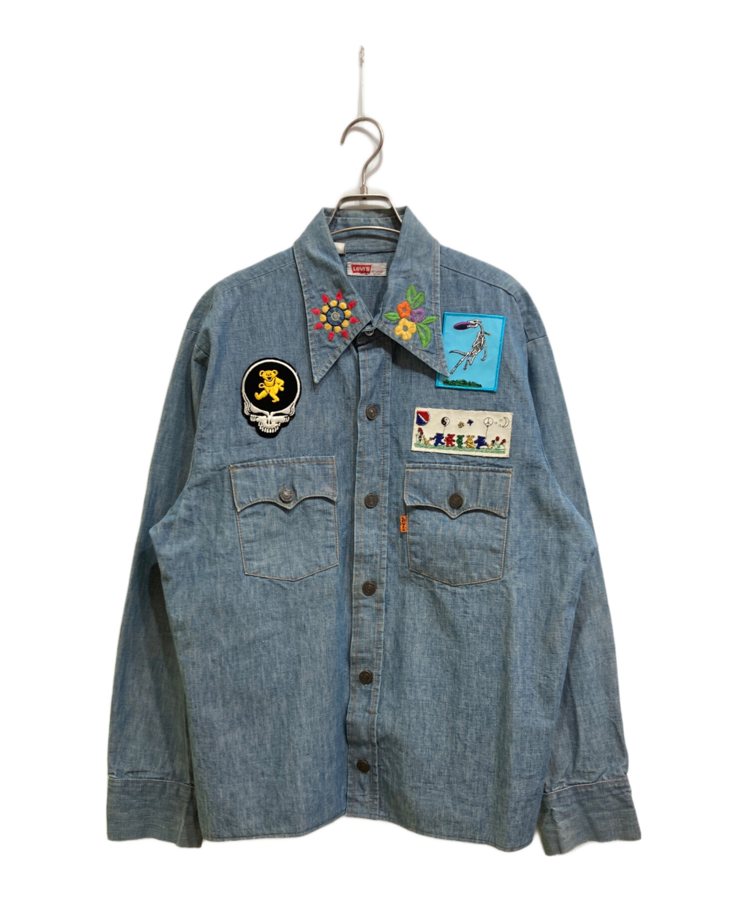 中古・古着通販】LEVI'S (リーバイス) ワッペン刺繍デニムシャツ