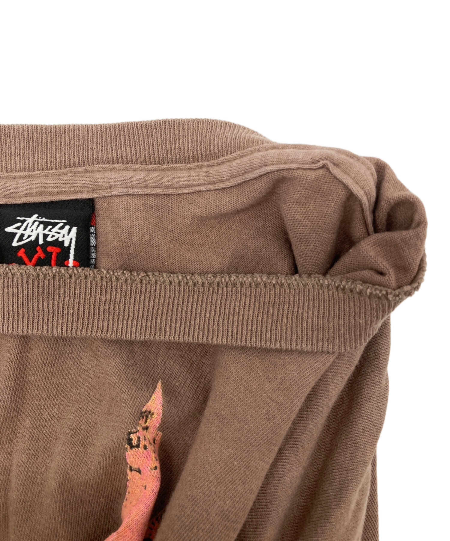 中古・古着通販】stussy (ステューシー) 00sプリントTシャツ ブラウン 
