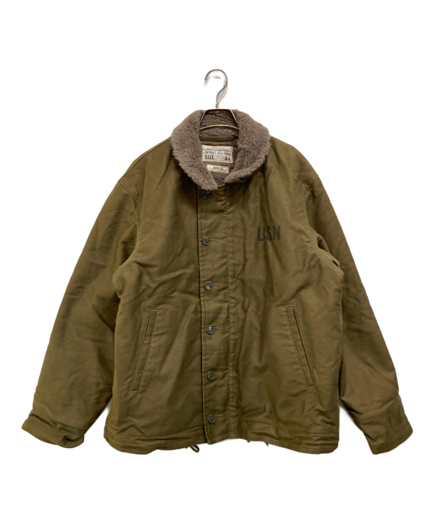 AVIREX U.S.N.ジャケット Lサイズ カーキ 中古・古着通販】AVIREX (アヴィレックス) N-1 DECK JACKET