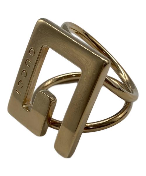 GUCCI Gロゴ スカーフリング ゴールドカラー 専用ポーチ・箱付き