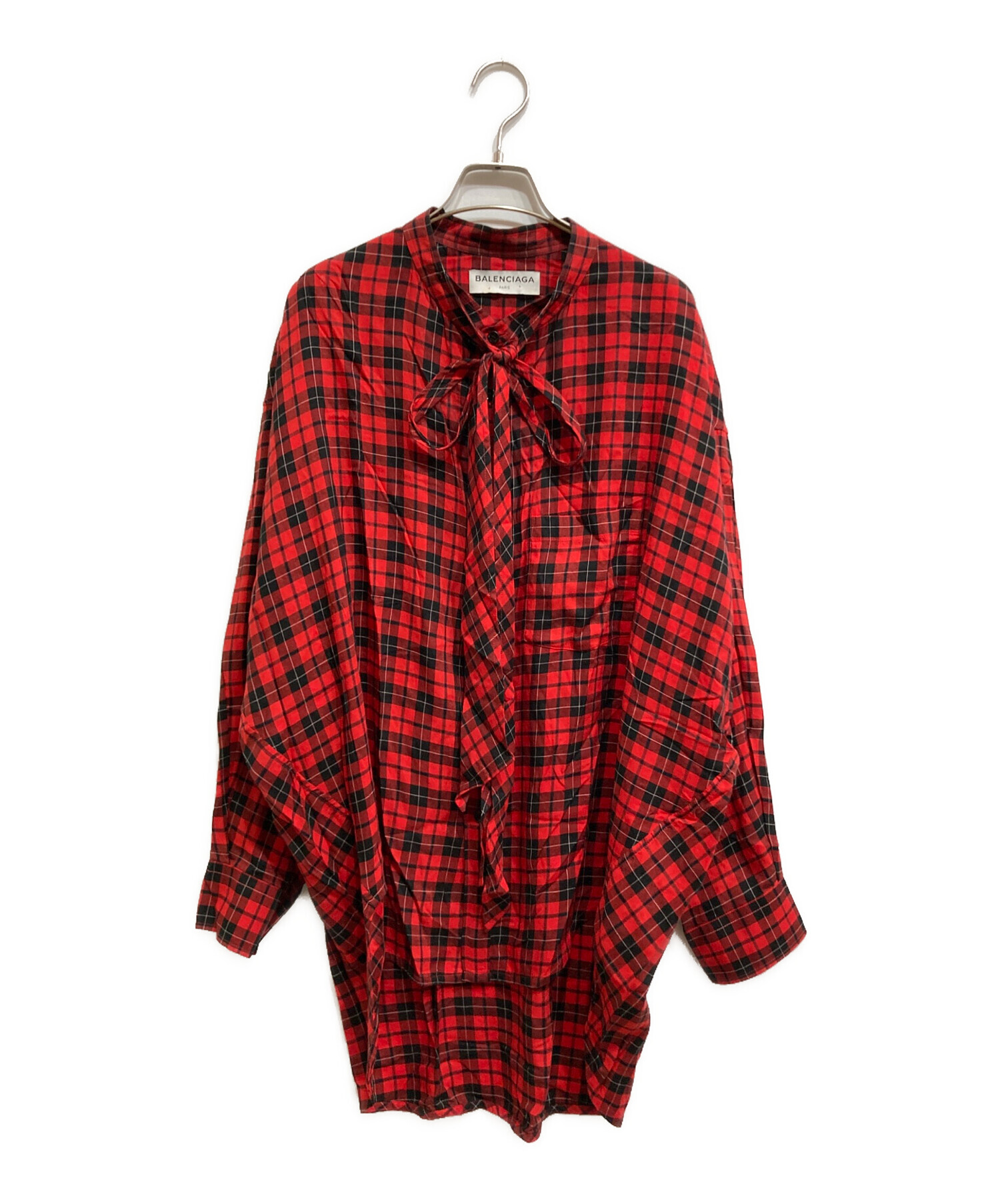 BALENCIAGA スウィング ロゴシャツ 17aw 中古・古着通販】BALENCIAGA (バレンシアガ) TARTAN NEW SWING SHIRT