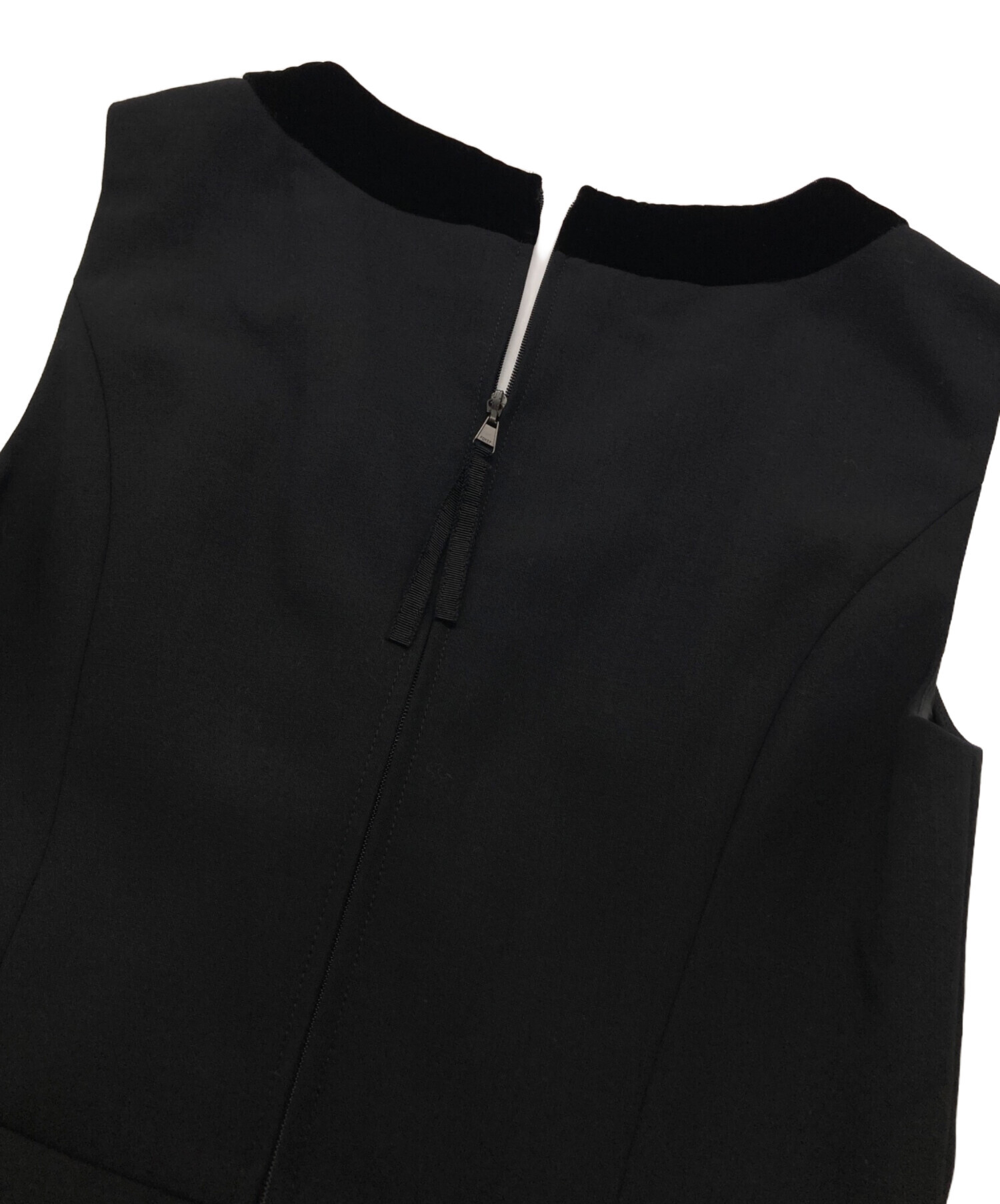 中古・古着通販】FOXEY (フォクシー) ベロアコンビドレスワンピース