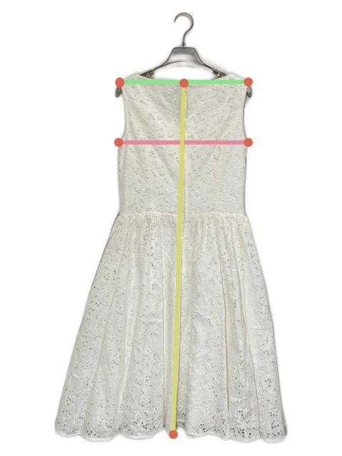 フォクシー FOXEY ワンピース ノースリーブ ストレッチ 40 白37794