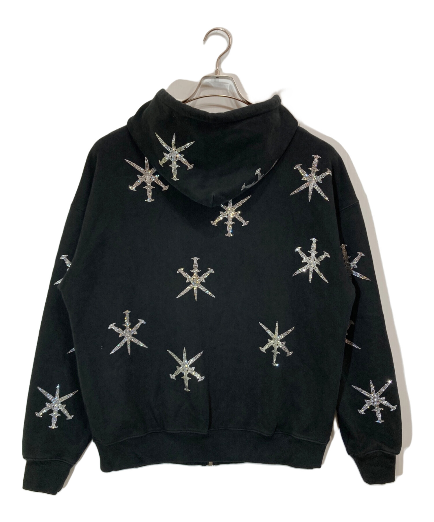 中古・古着通販】Unknown (アンノウン) ラインストーンジップパーカー