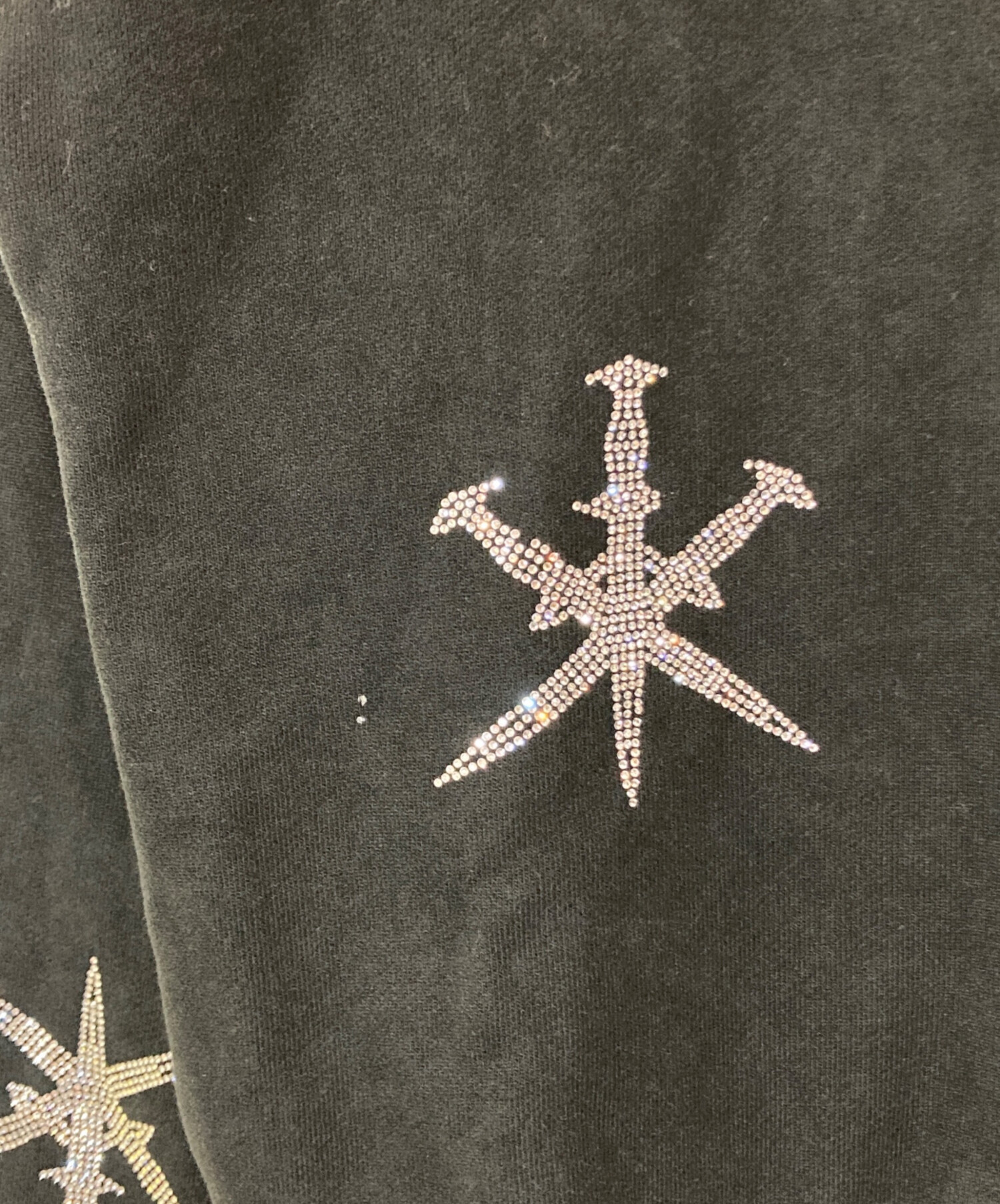 中古・古着通販】Unknown (アンノウン) ラインストーンジップパーカー