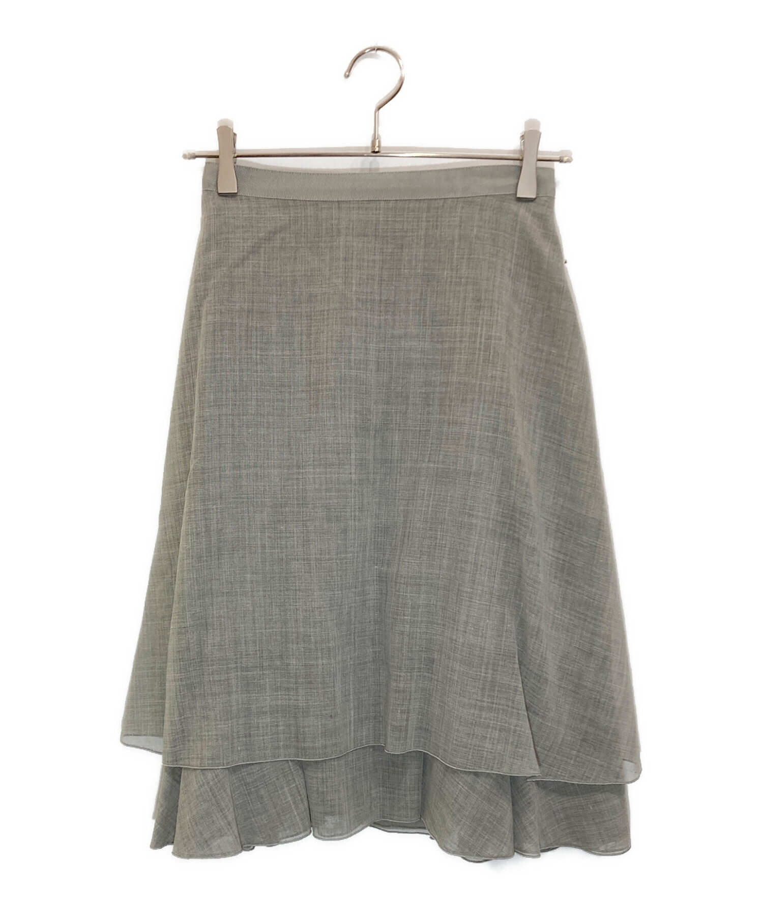 専用】フォクシーウール フレアスカート ライトグレー 38 foxey フレア