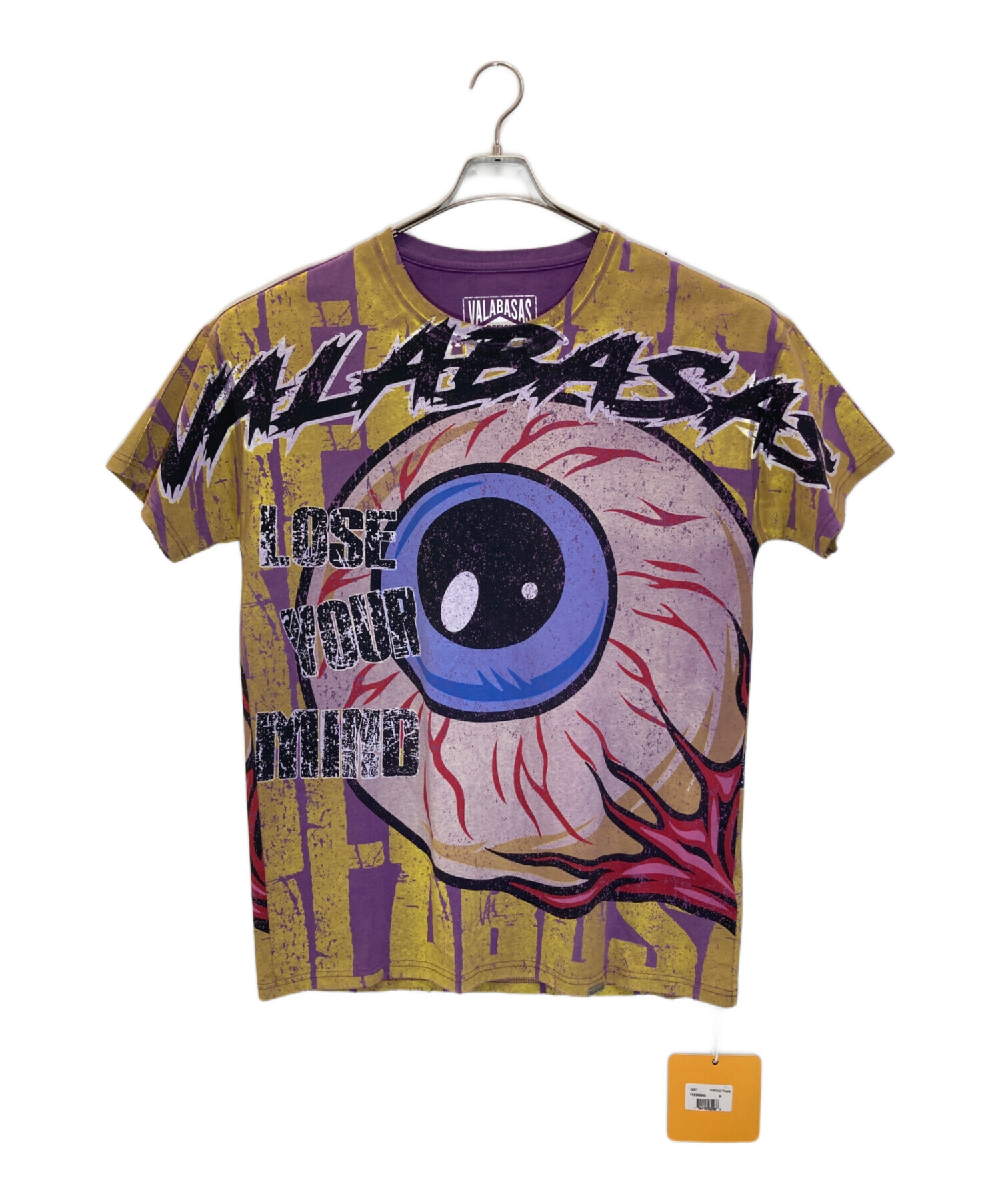 中古・古着通販】VALABASAS (バラバサス) ペイントtシャツ パープル