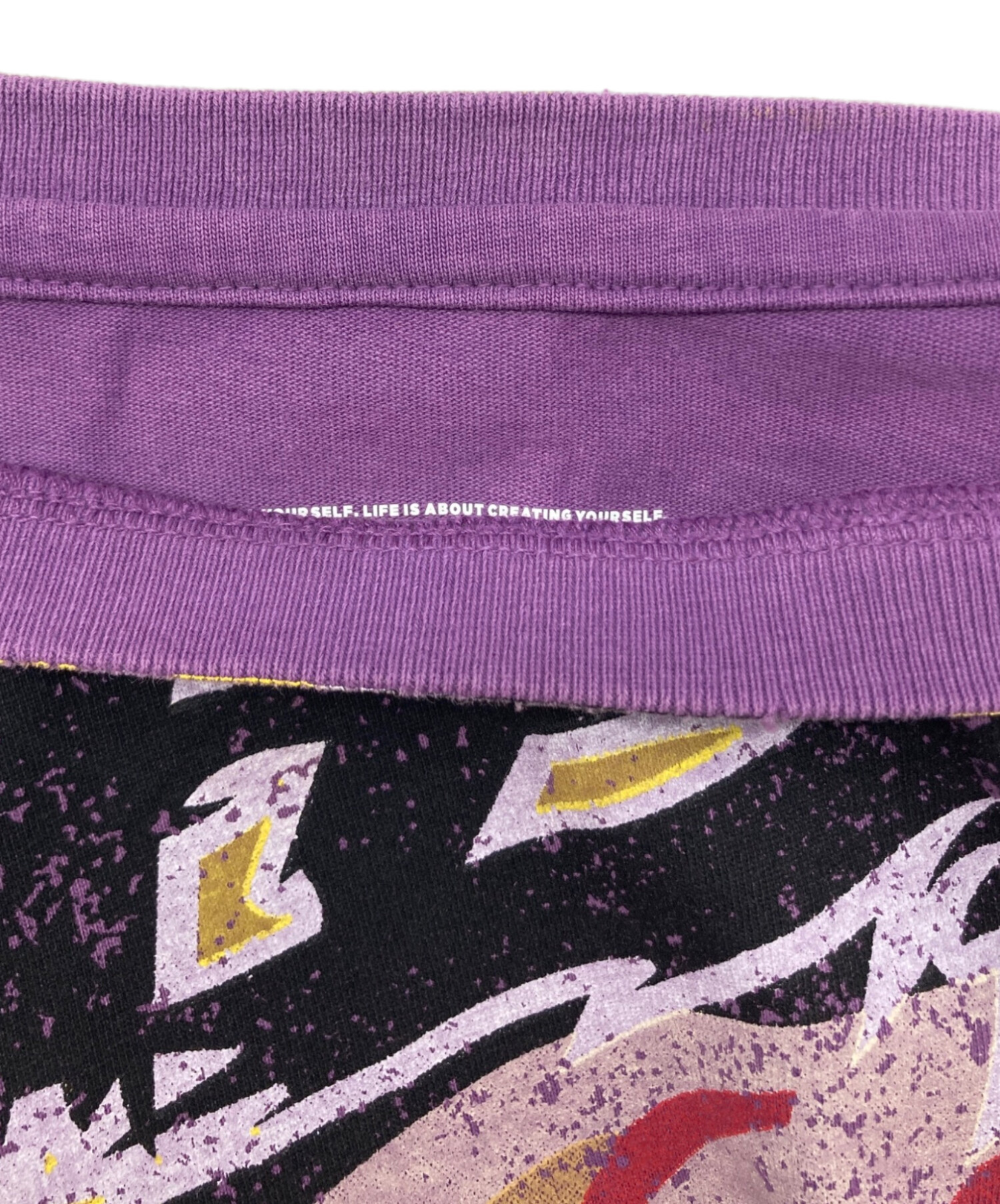 中古・古着通販】VALABASAS (バラバサス) ペイントtシャツ パープル 