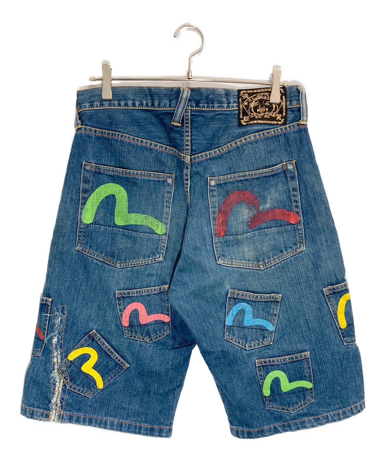 中古・古着通販】EVISU (エヴィス) メニーポケットデニムハーフパンツ 