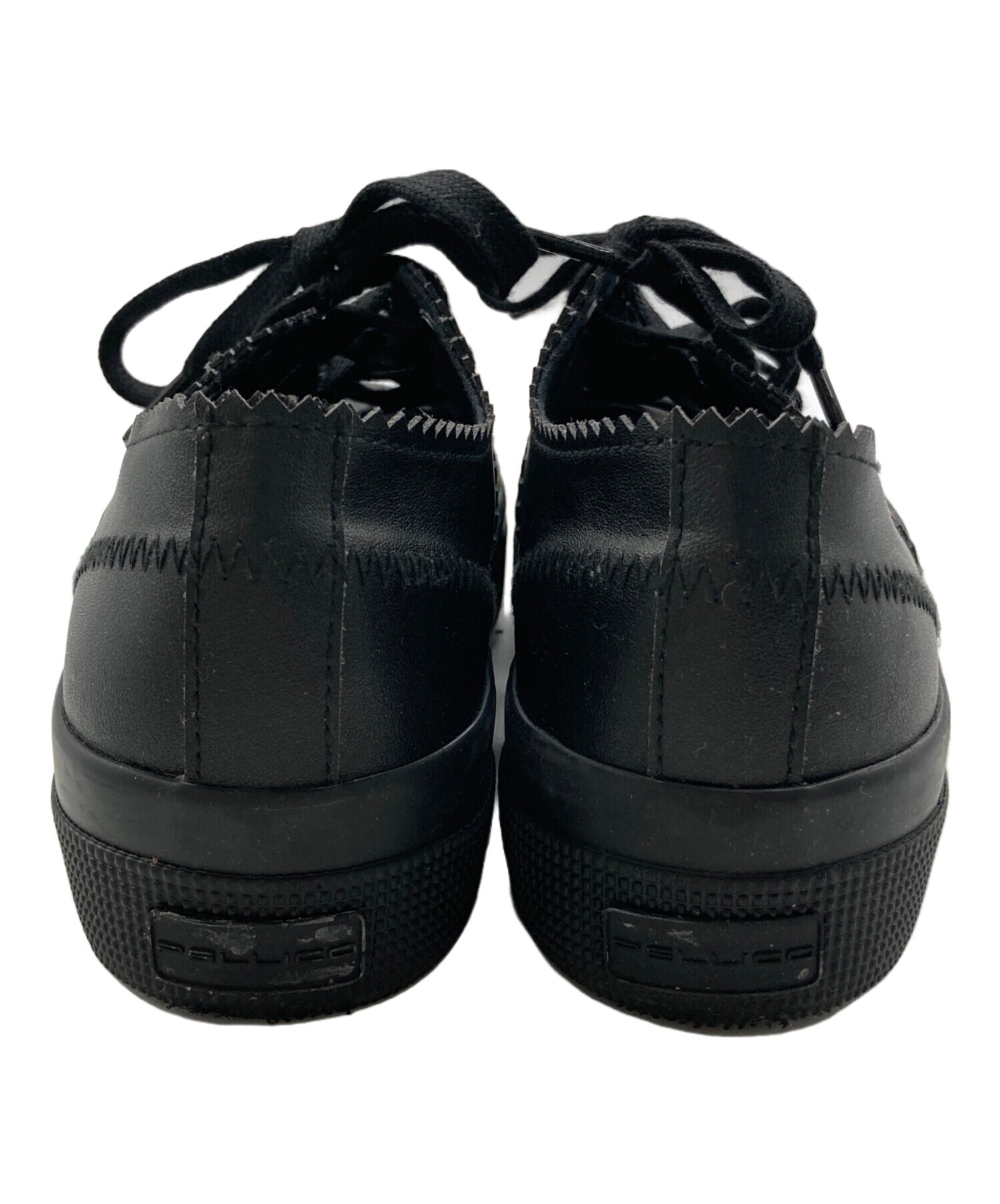 PELLICO×SUPERGA撥水 スニーカー ブラックレザー BK 24.0