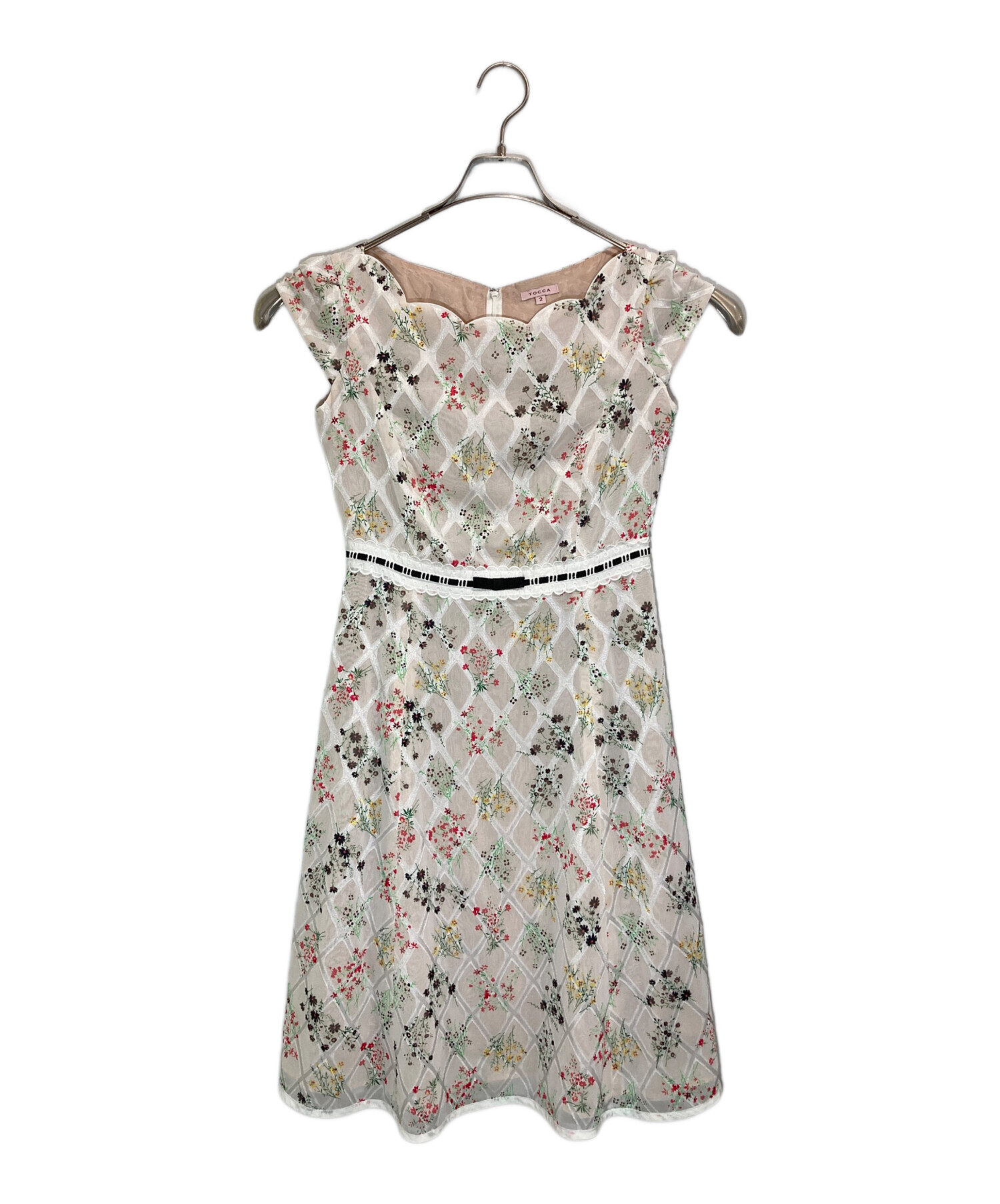 中古・古着通販】TOCCA (トッカ) FLORET PATTERN ドレス ワンピース 