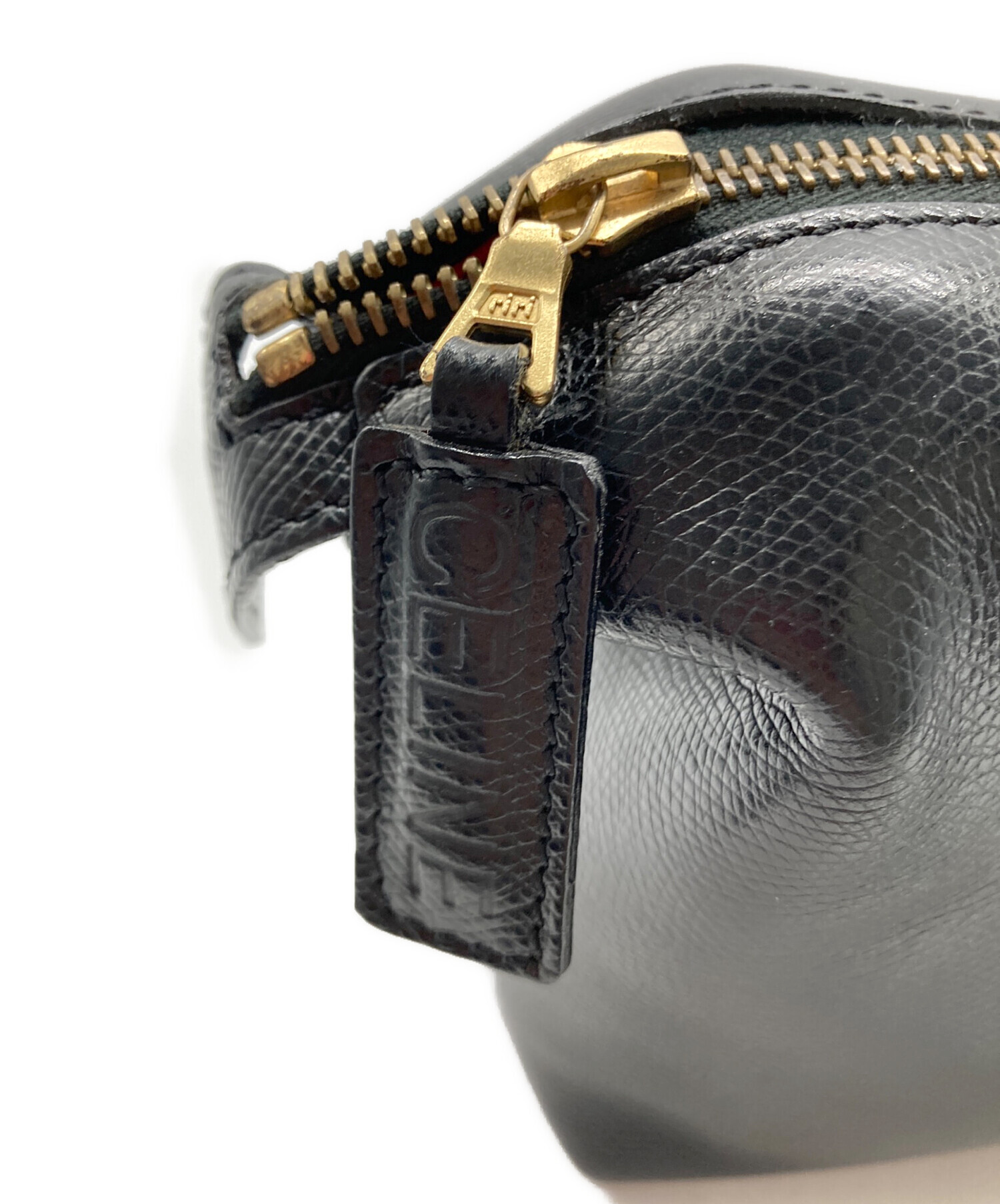 中古・古着通販】CELINE (セリーヌ) オールドレザーポーチ ブラック 
