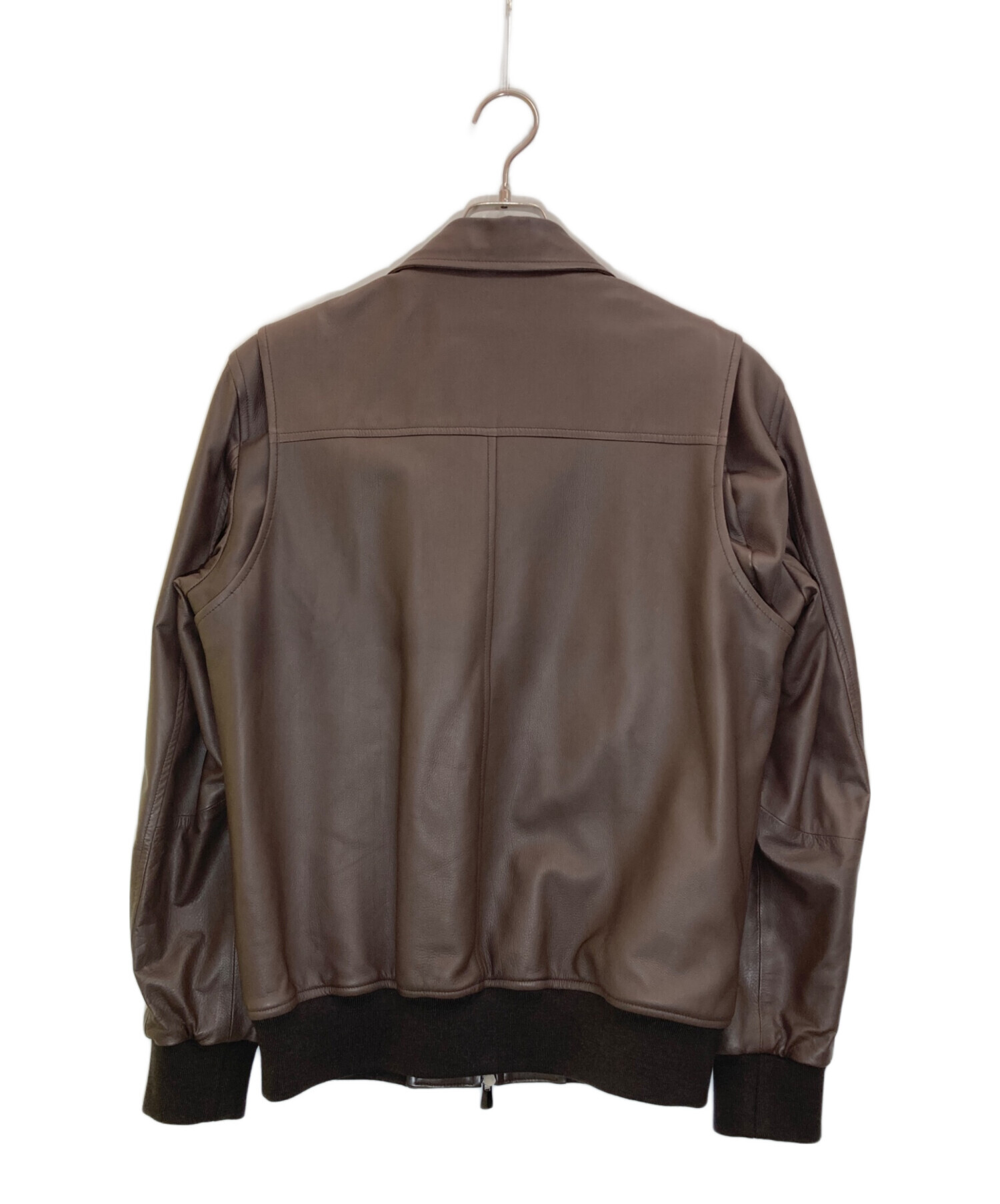 中古・古着通販】ISAIA (イザイア) FLIGHT JACKET ブラウン サイズ:46 