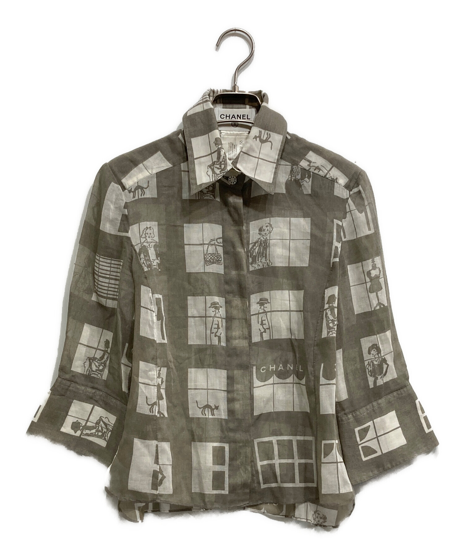 中古・古着通販】CHANEL (シャネル) ウィンドウズラインシアーシャツ