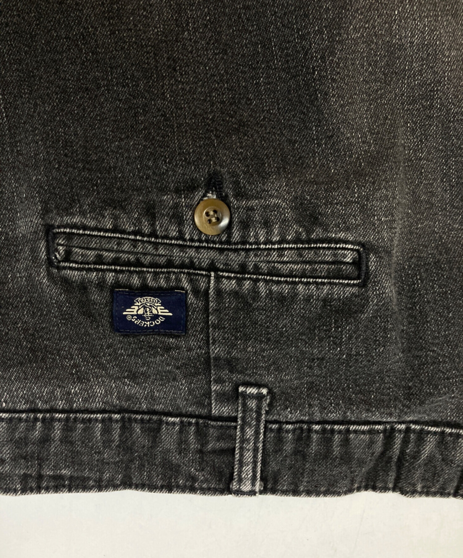 中古・古着通販】DOCKERS (ドッカーズ) 2タックブラックデニム