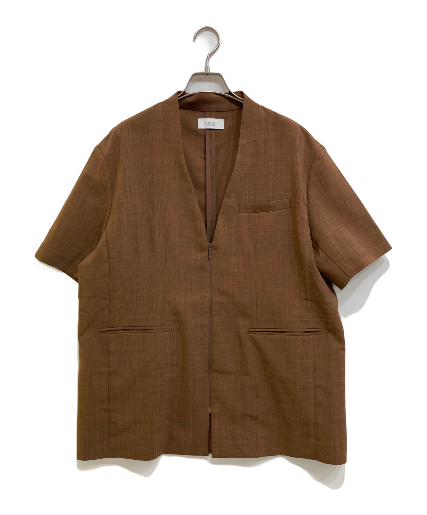 emmi タグ付き新品　ブラウン 中古・古着通販】emmi (エミ) セミシアーハーフスリーブジャケット