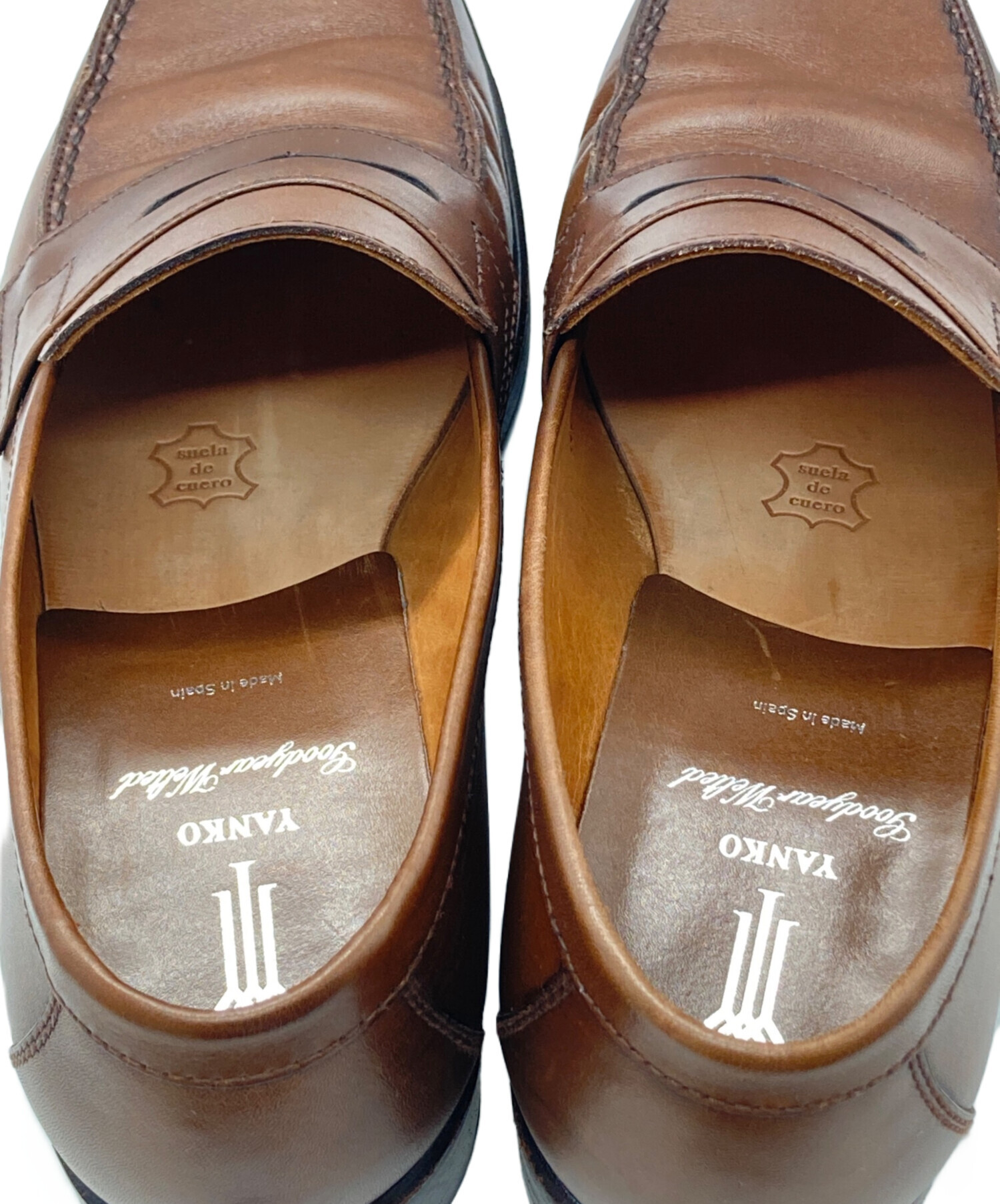 中古・古着通販】YANKO (ヤンコ) ローファー ブラウン サイズ:6 1/2