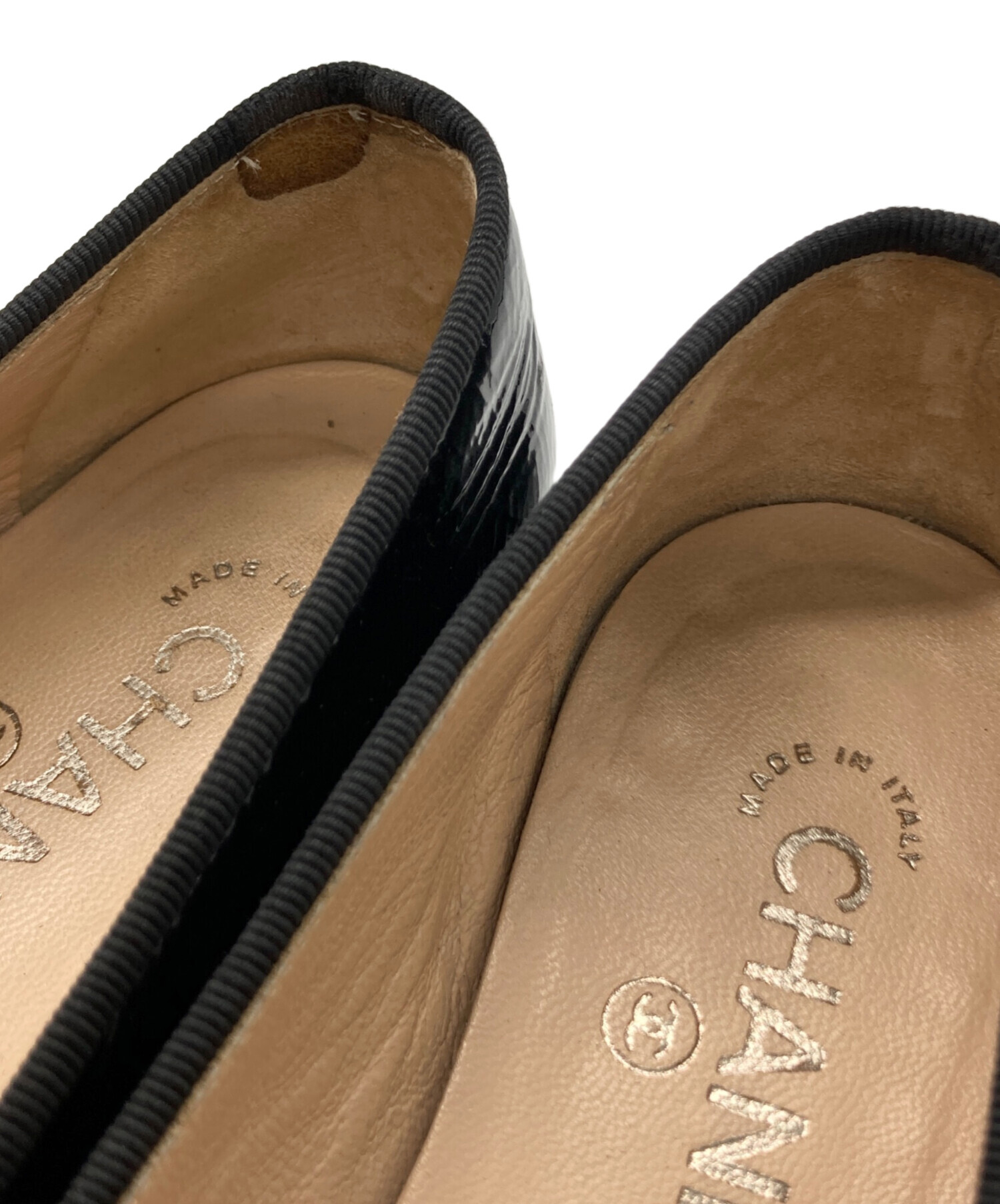 中古・古着通販】CHANEL (シャネル) パテントココマークバレエシューズ 