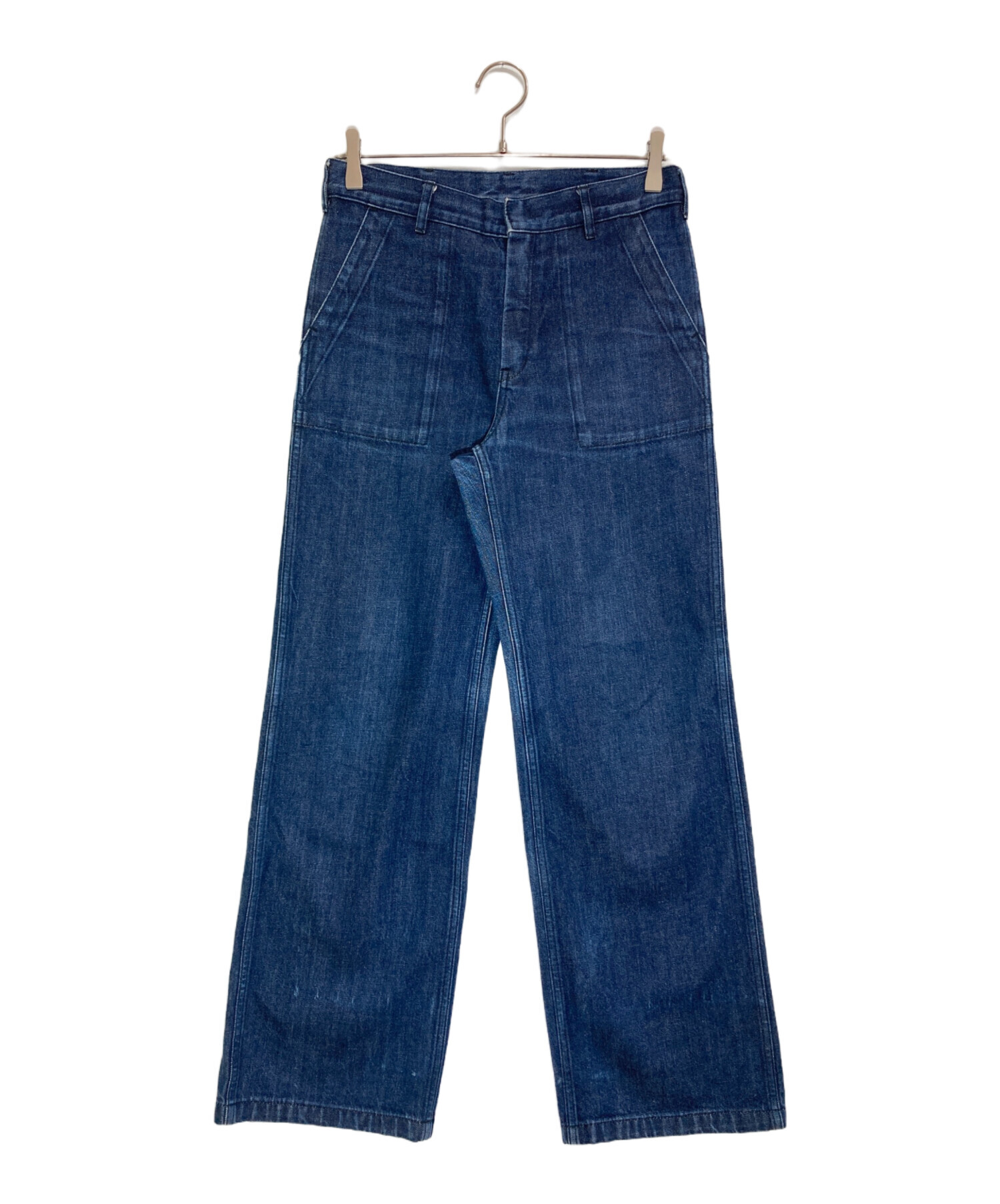 中古・古着通販】HYKE (ハイク) ベイカーデニムパンツ インディゴ 